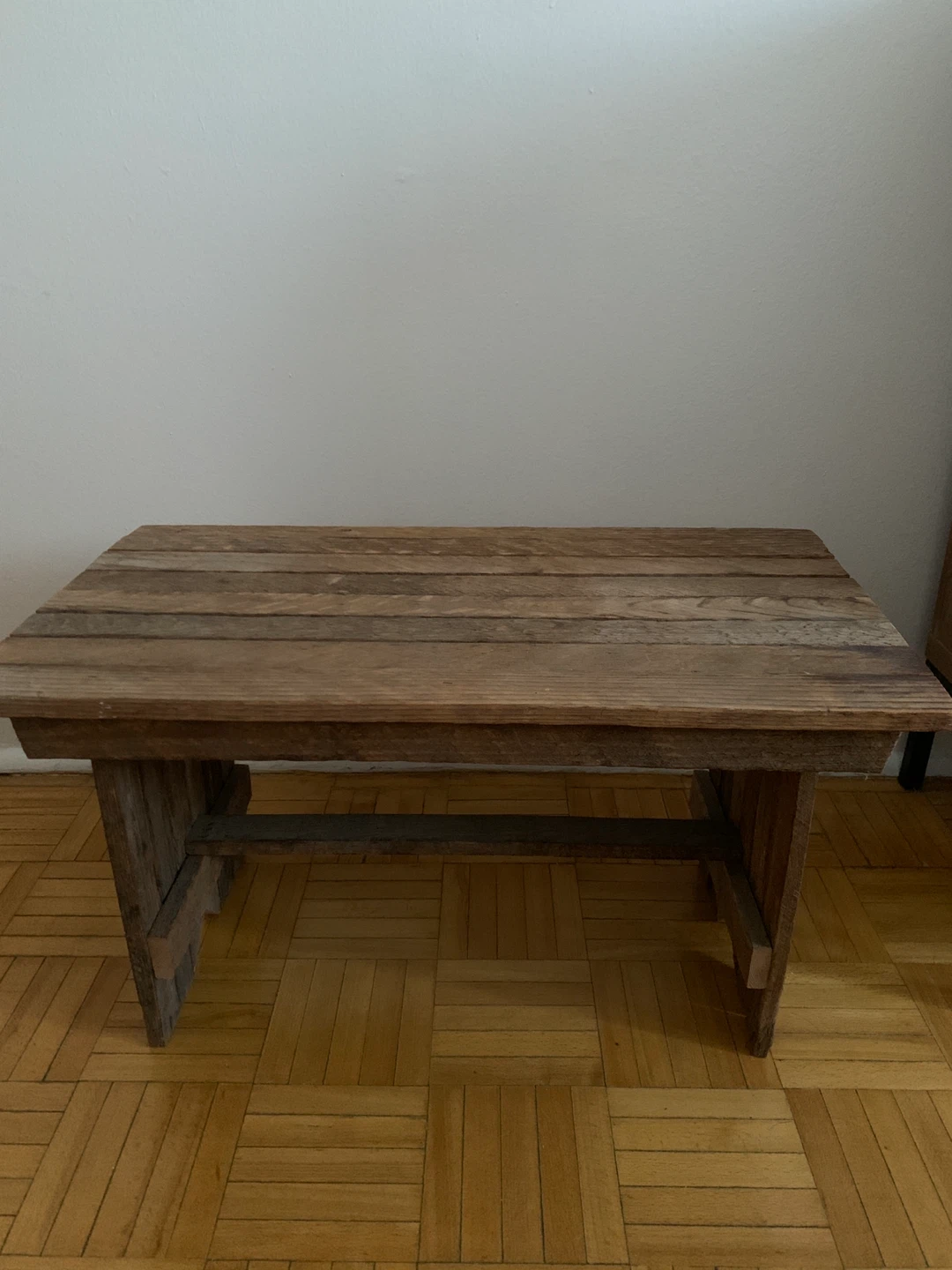 small wooden bench