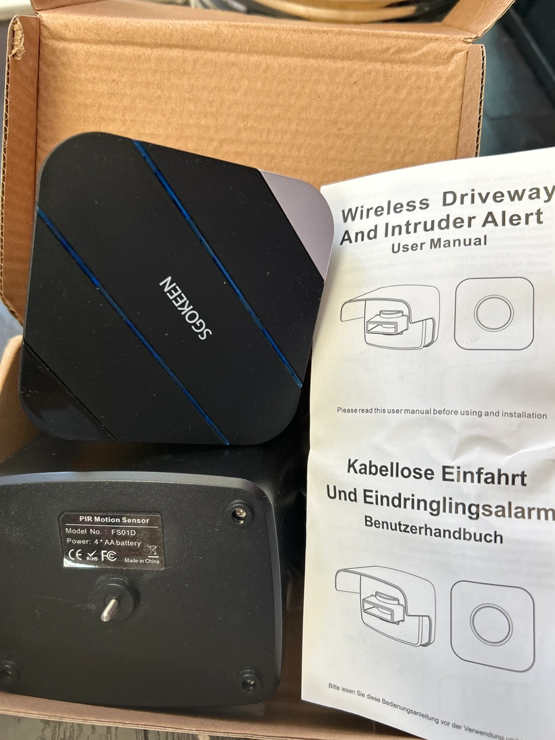 New Wireless Driveway and Intruder Alert PIR Motion Sensor