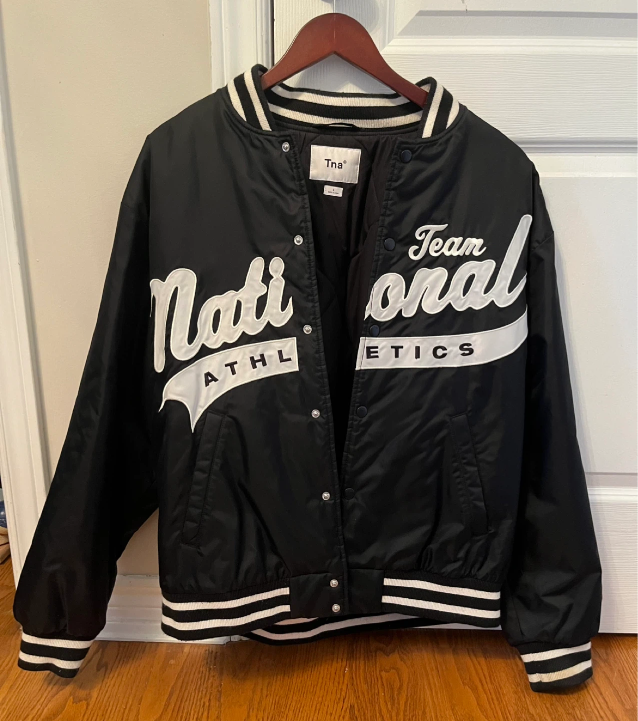 Aritzia Tna Varsity Jacket Black - Size L