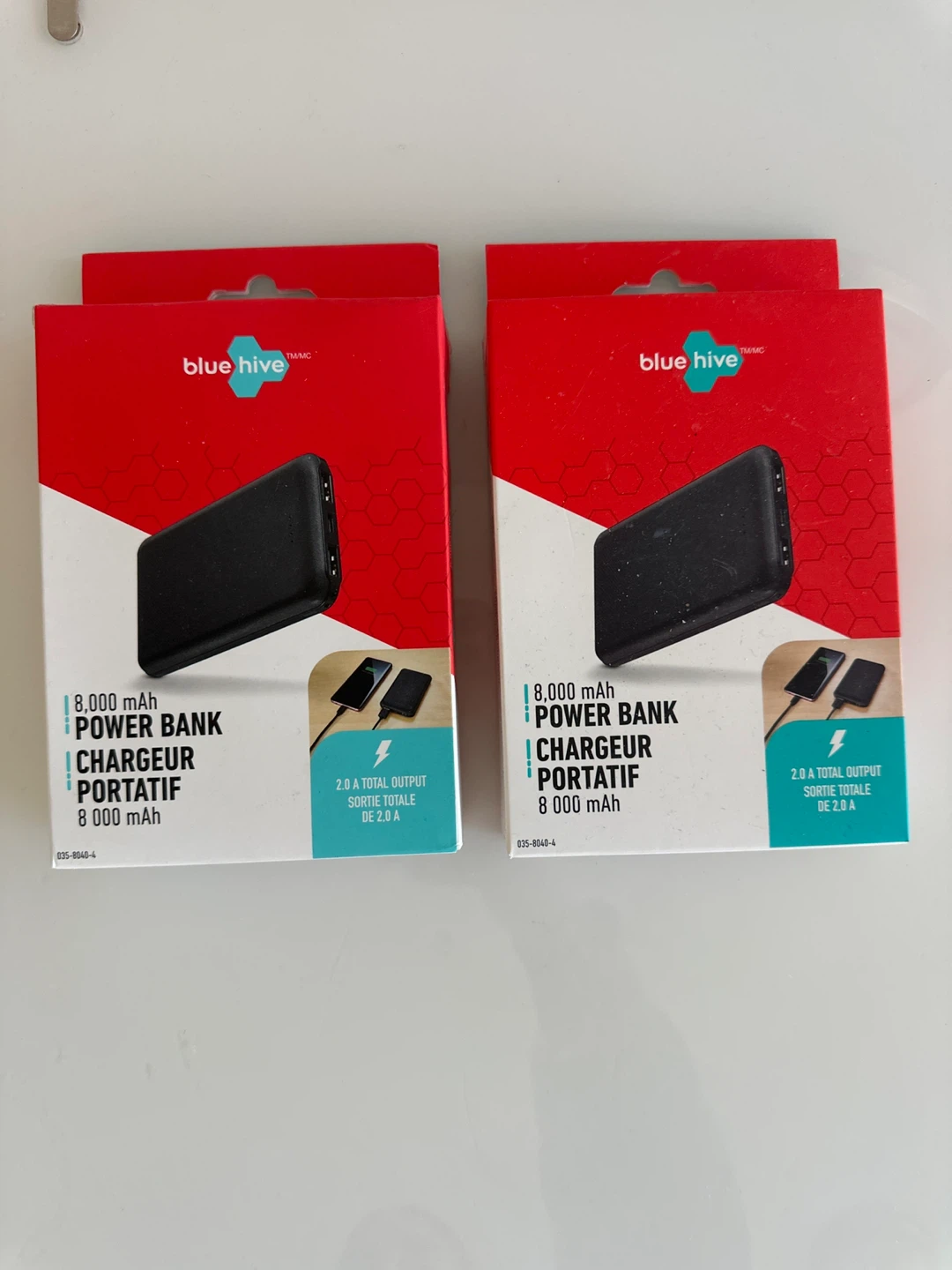 Blue Hive 8,000 mAh Power Bank (2-Pack)