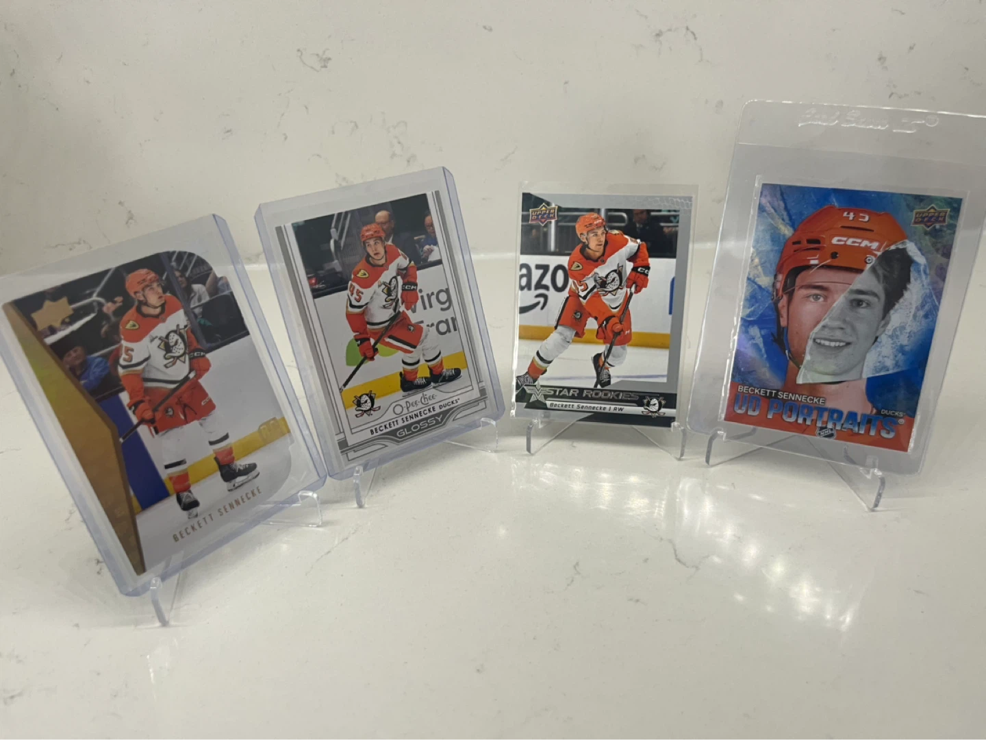 Beckett Sennecke Rookie Hockey Cards (4-Card Lot)