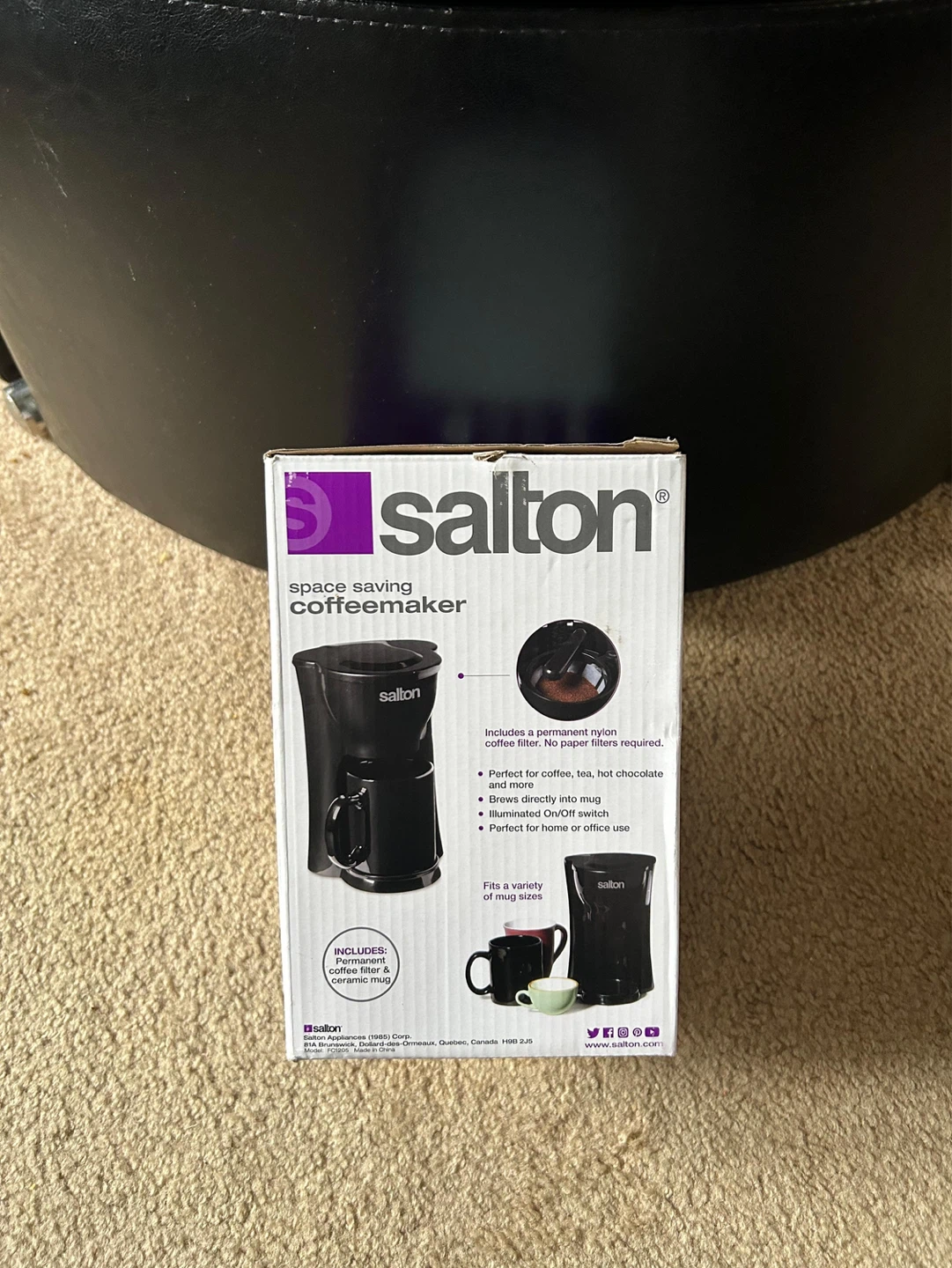 Salton Space Saving 1-Cup Coffeemaker with Ceramic Mug - photo 3