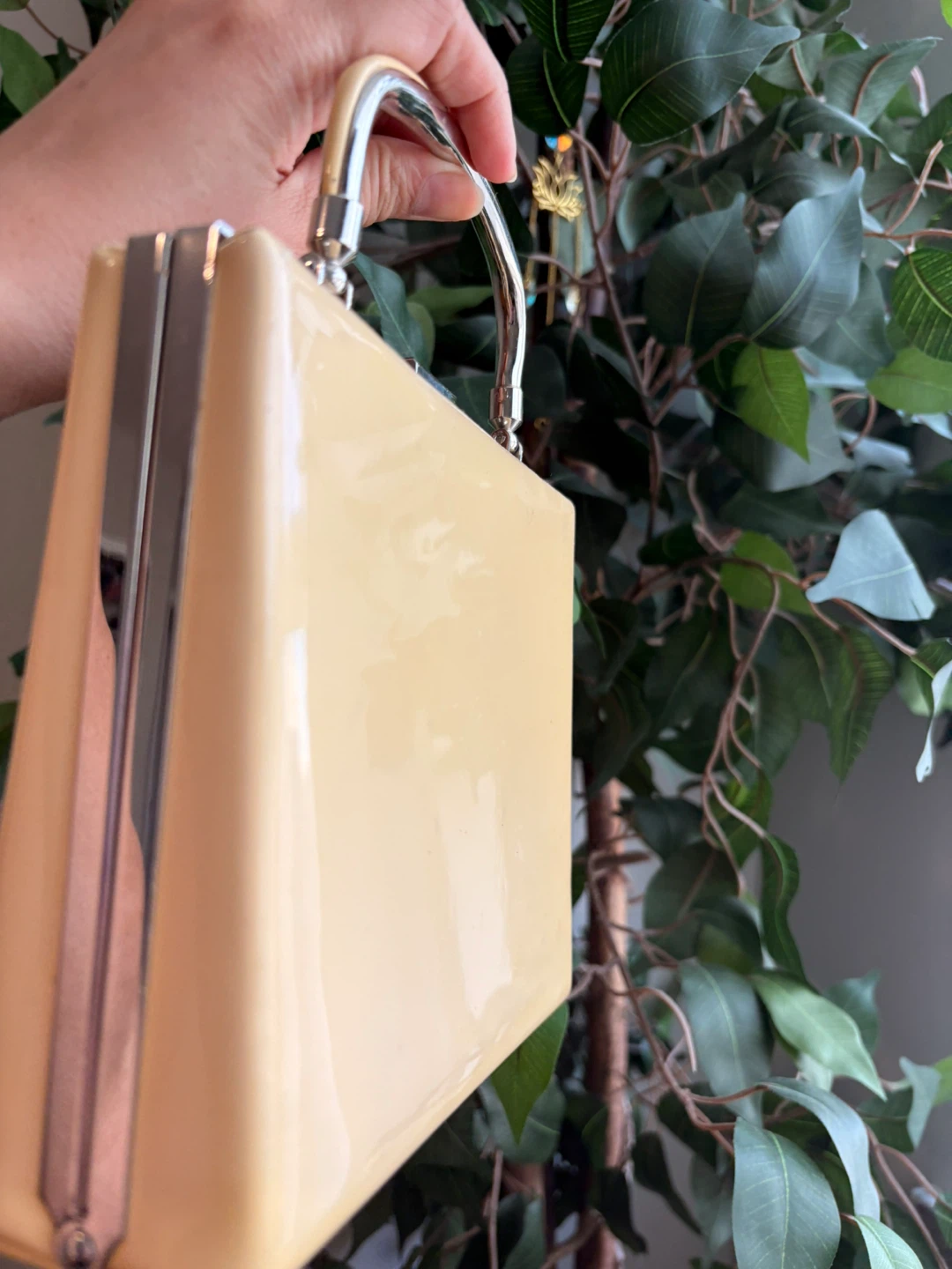 Vintage Cream Vanity Case/Handbag - photo 2