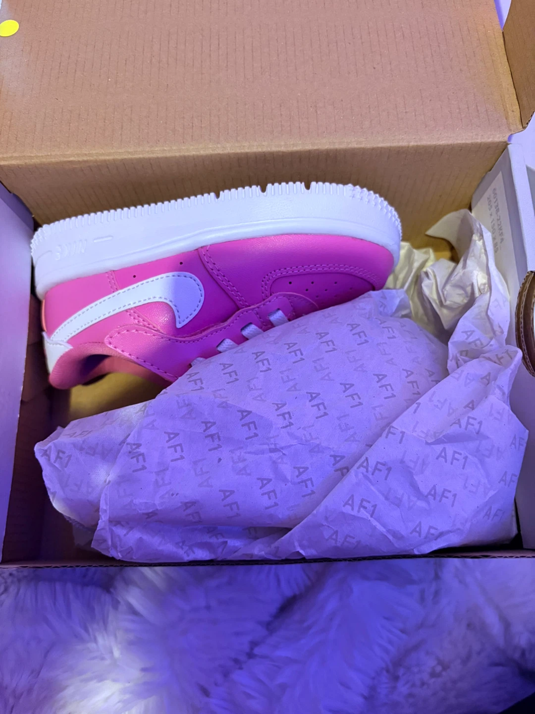 Nike Air Force 1 Low Easy On TD Toddler Shoes Pink White Size 5C - photo 2