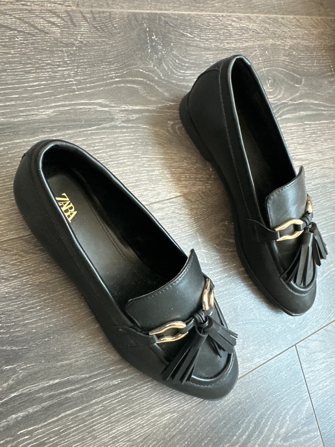 ZARA Black Tassel Loafers - Size 38 - photo 3