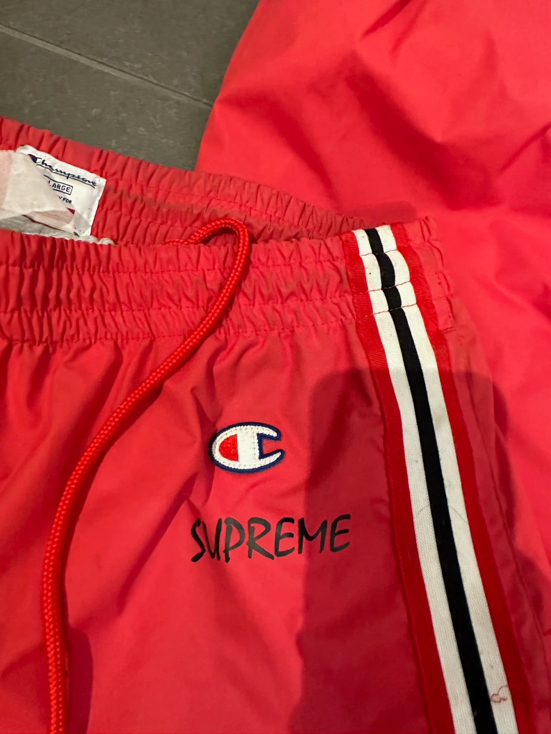 Champion x Supreme Red Track Pants X-Large - photo 2