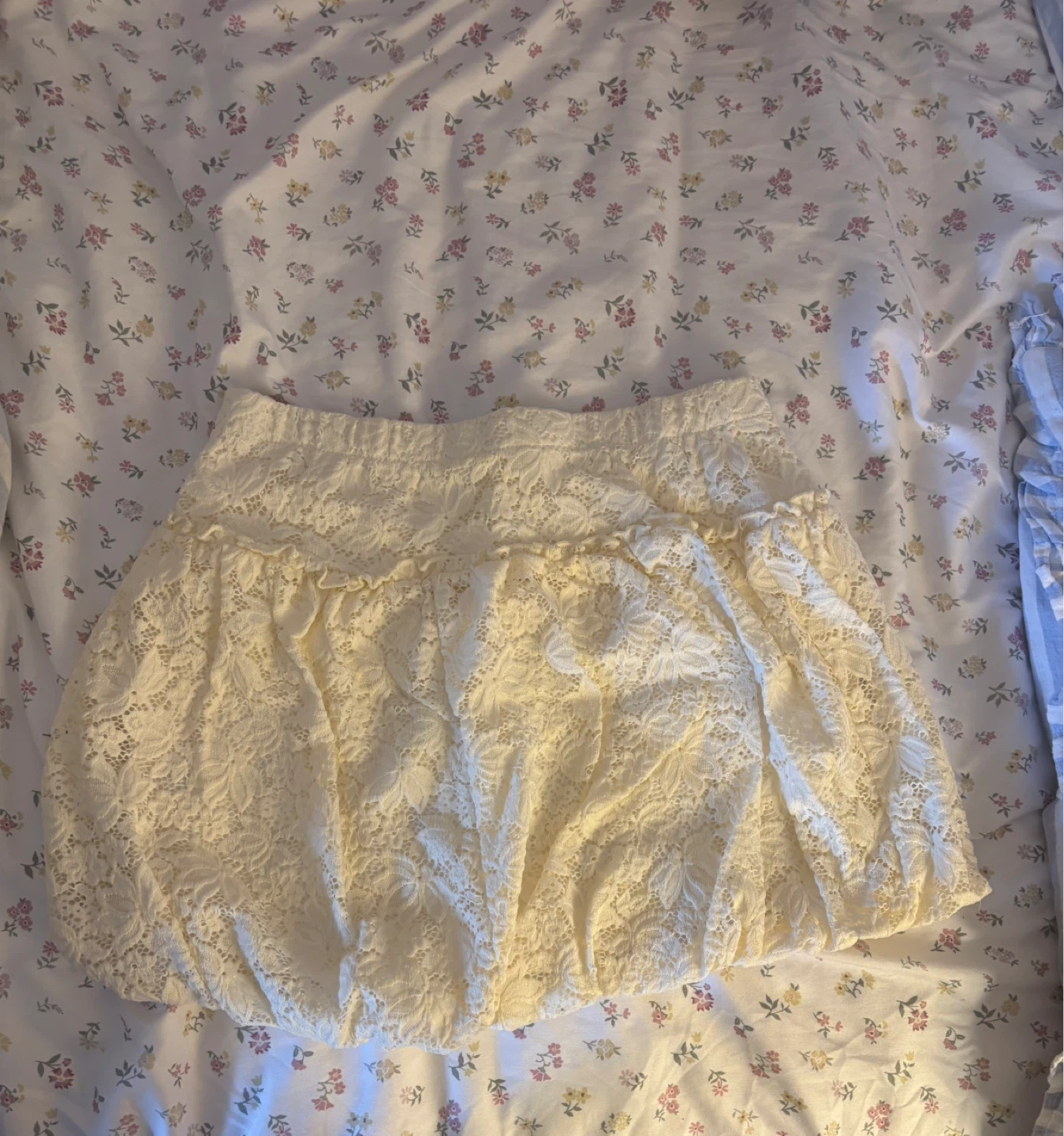 Cream Lace Bubble Skirt - photo 2