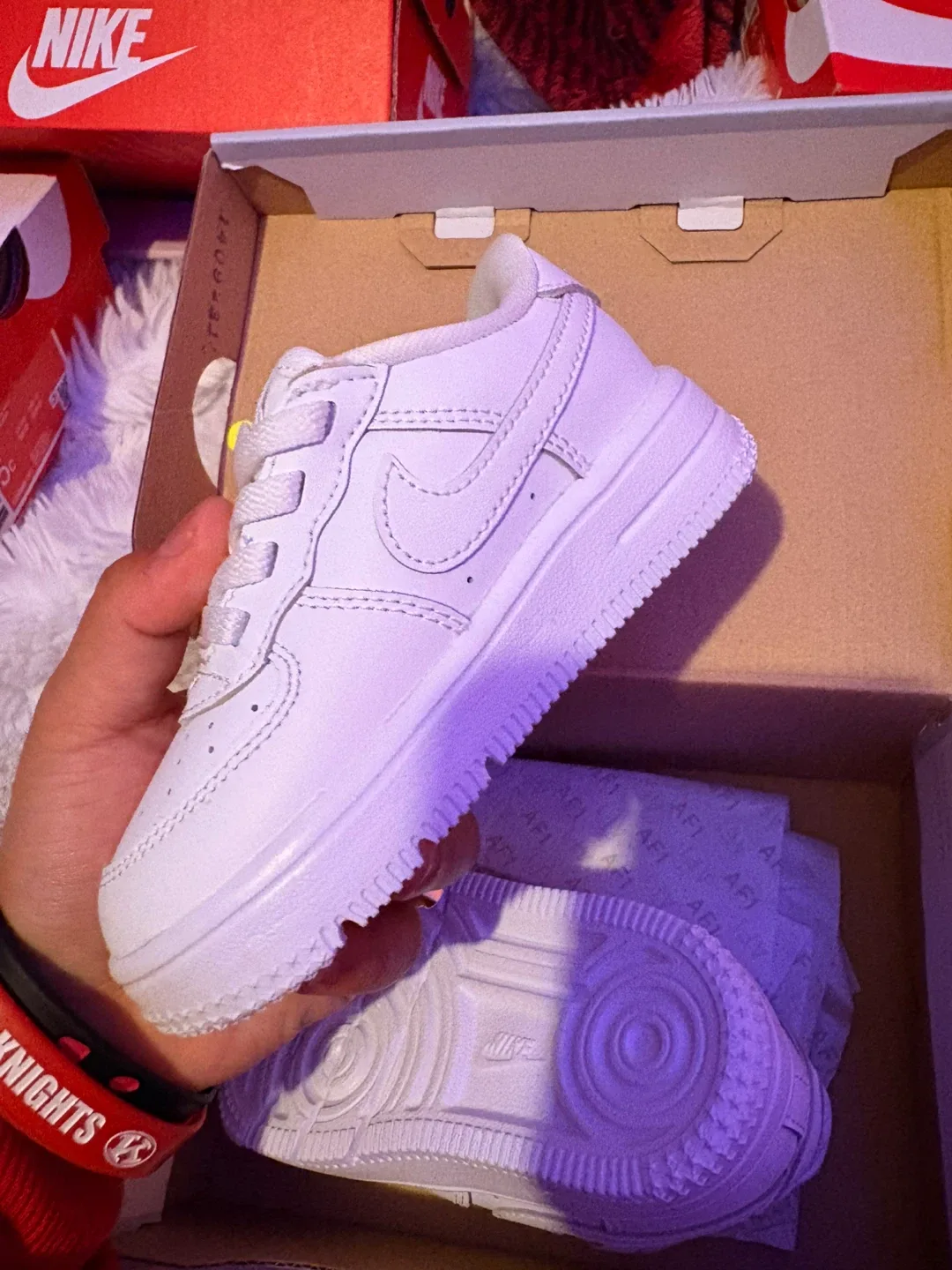 Nike Air Force 1 Low EasyOn (TD) Toddler Shoes - White 6c - photo 5