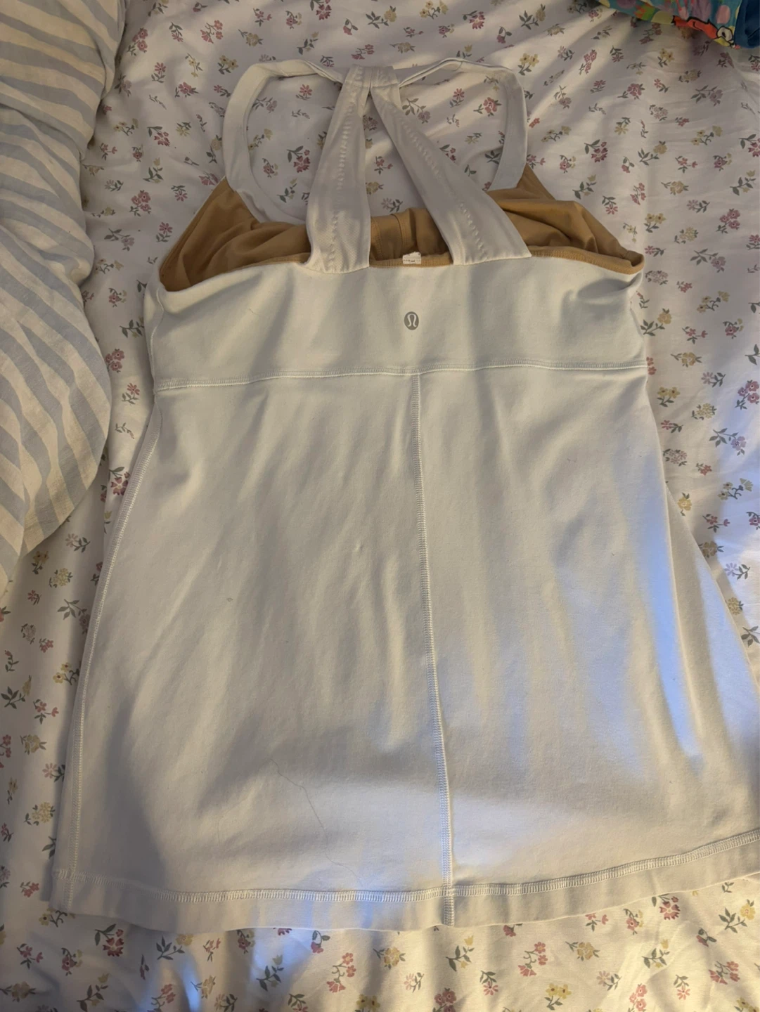 Lululemon White Tank Top with Built-in Bra