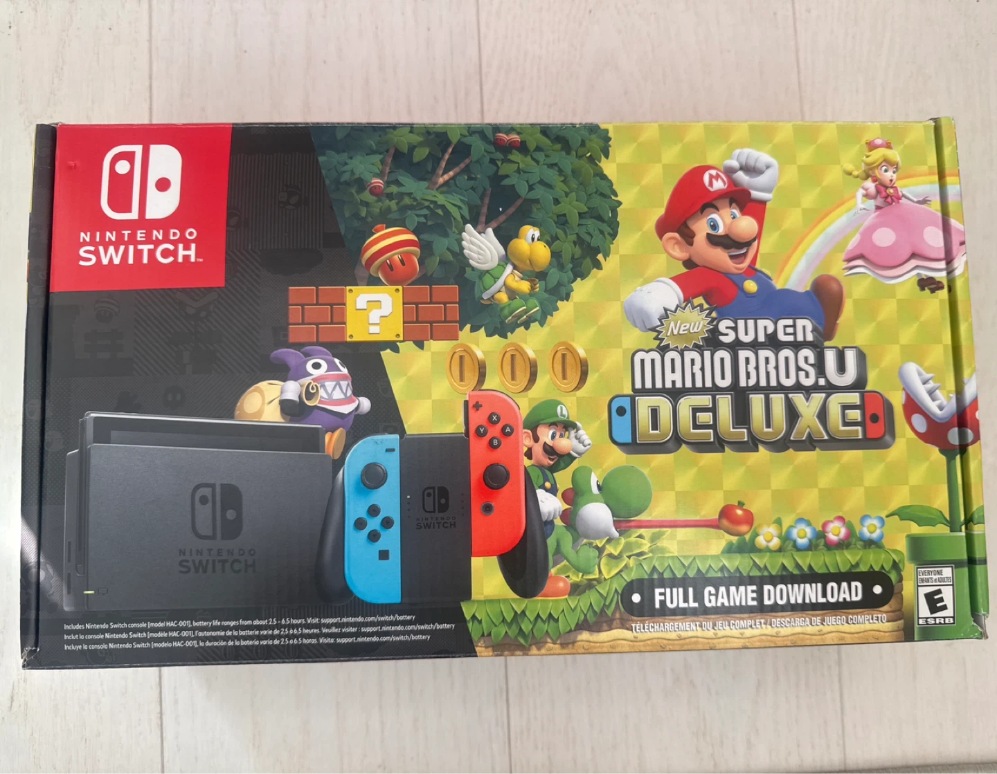 Nintendo Switch Console with Super Mario Bros. U Deluxe