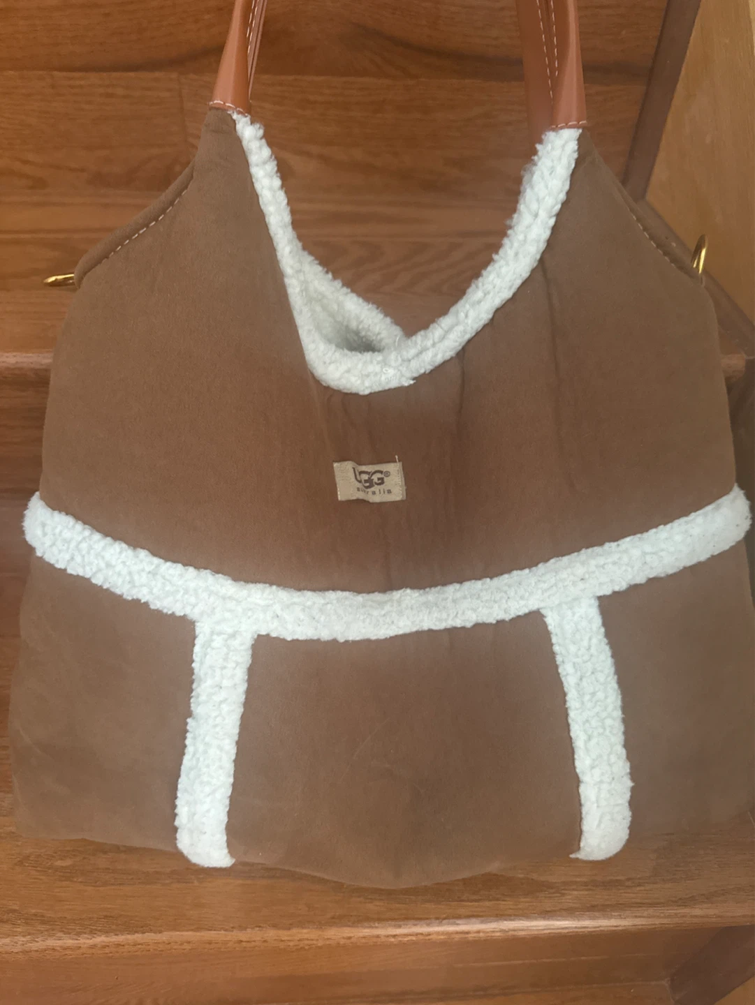 Ugg Australia Brown Suede & Sherpa Tote Bag