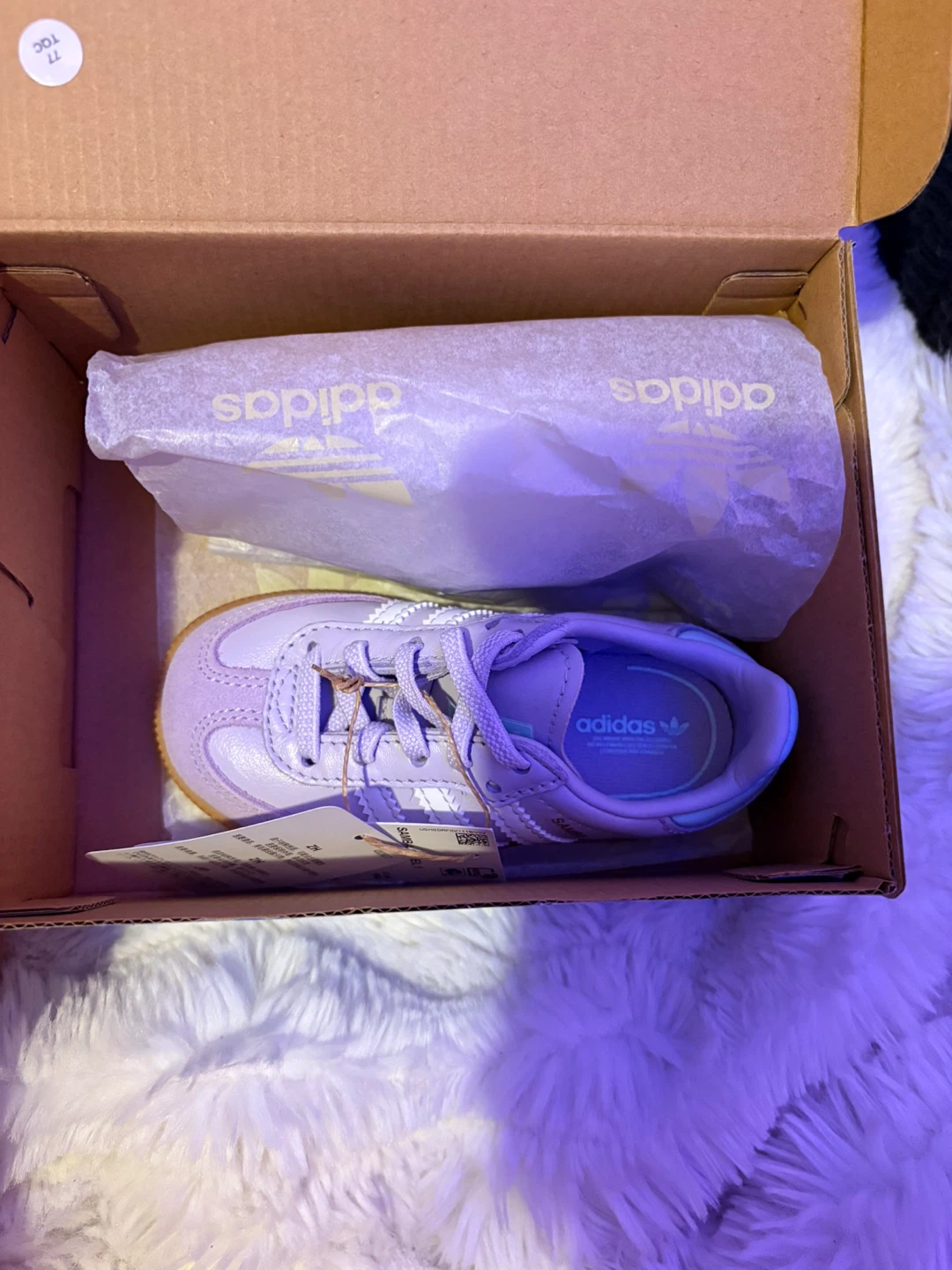Adidas Samba OG EL I Lavender Kids Shoes Size 6K - photo 2
