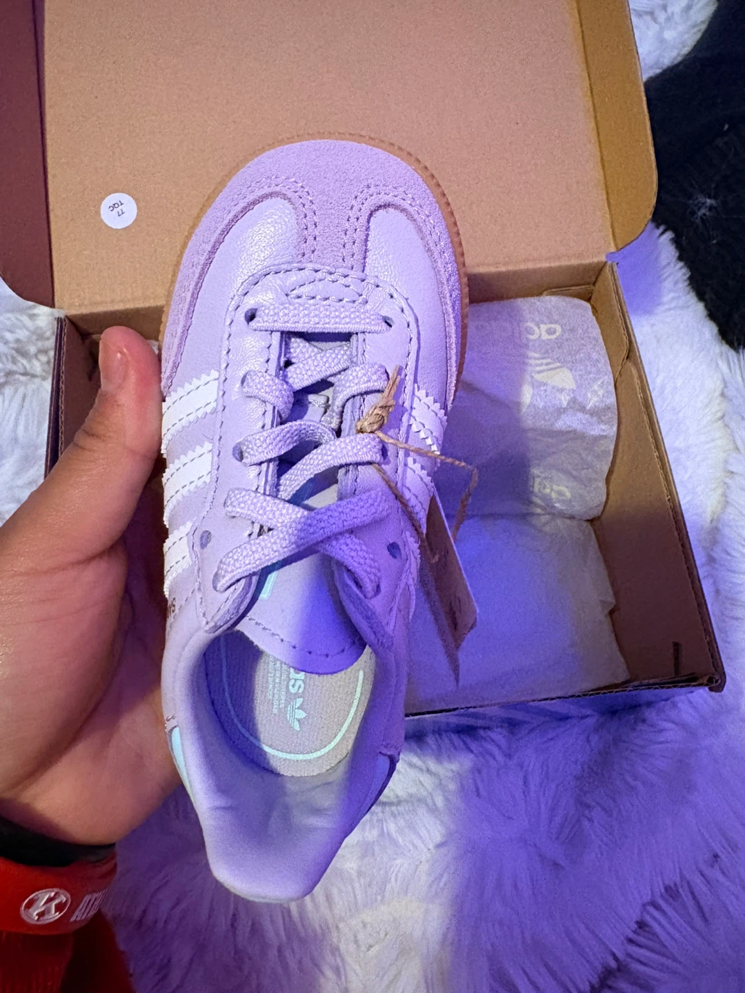 Adidas Samba OG EL I Lavender Kids Shoes Size 6K - photo 4