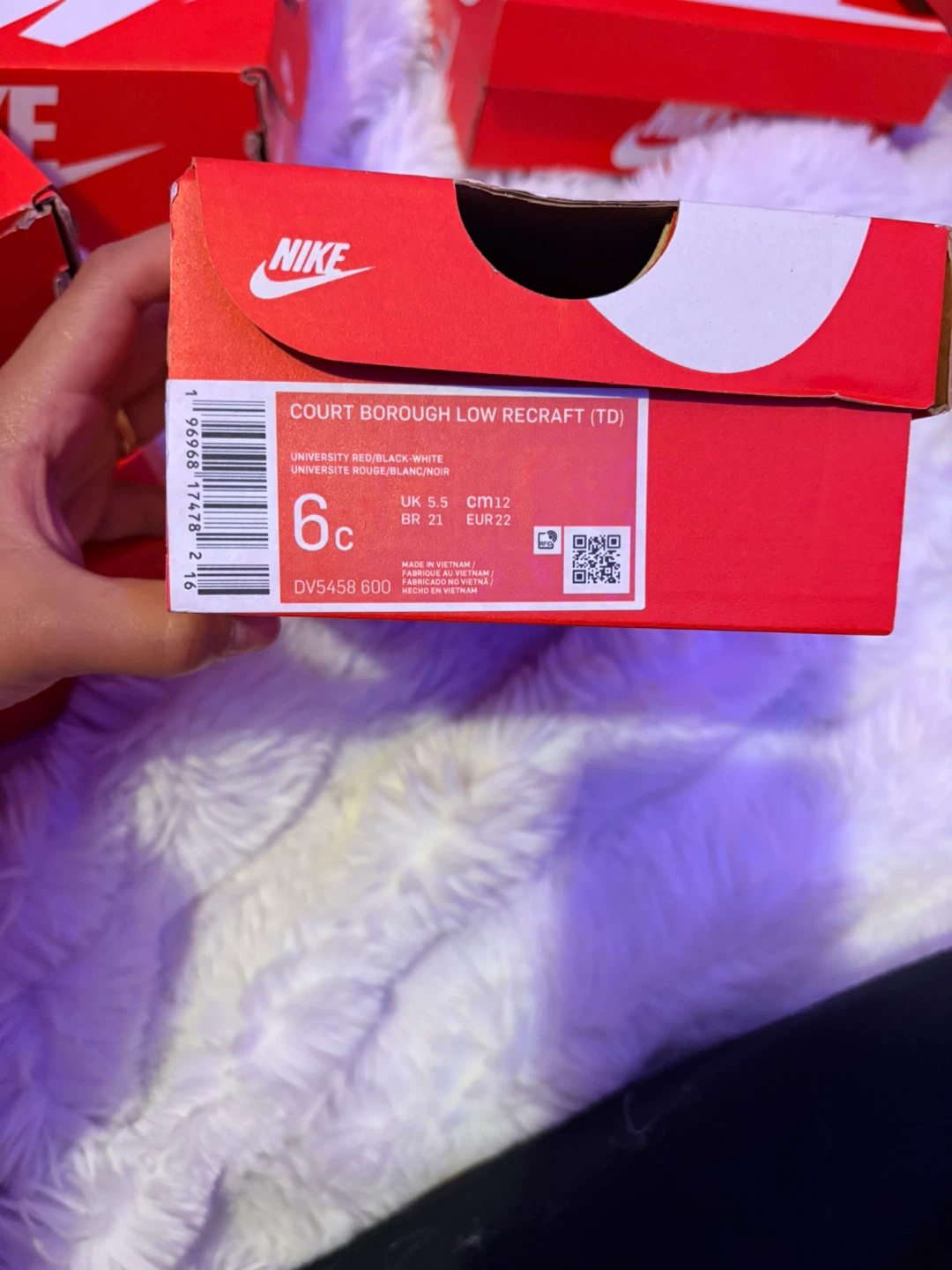 Nike Court Borough Low Recraft (TD)- Red/Black/White Size 6c - photo 5