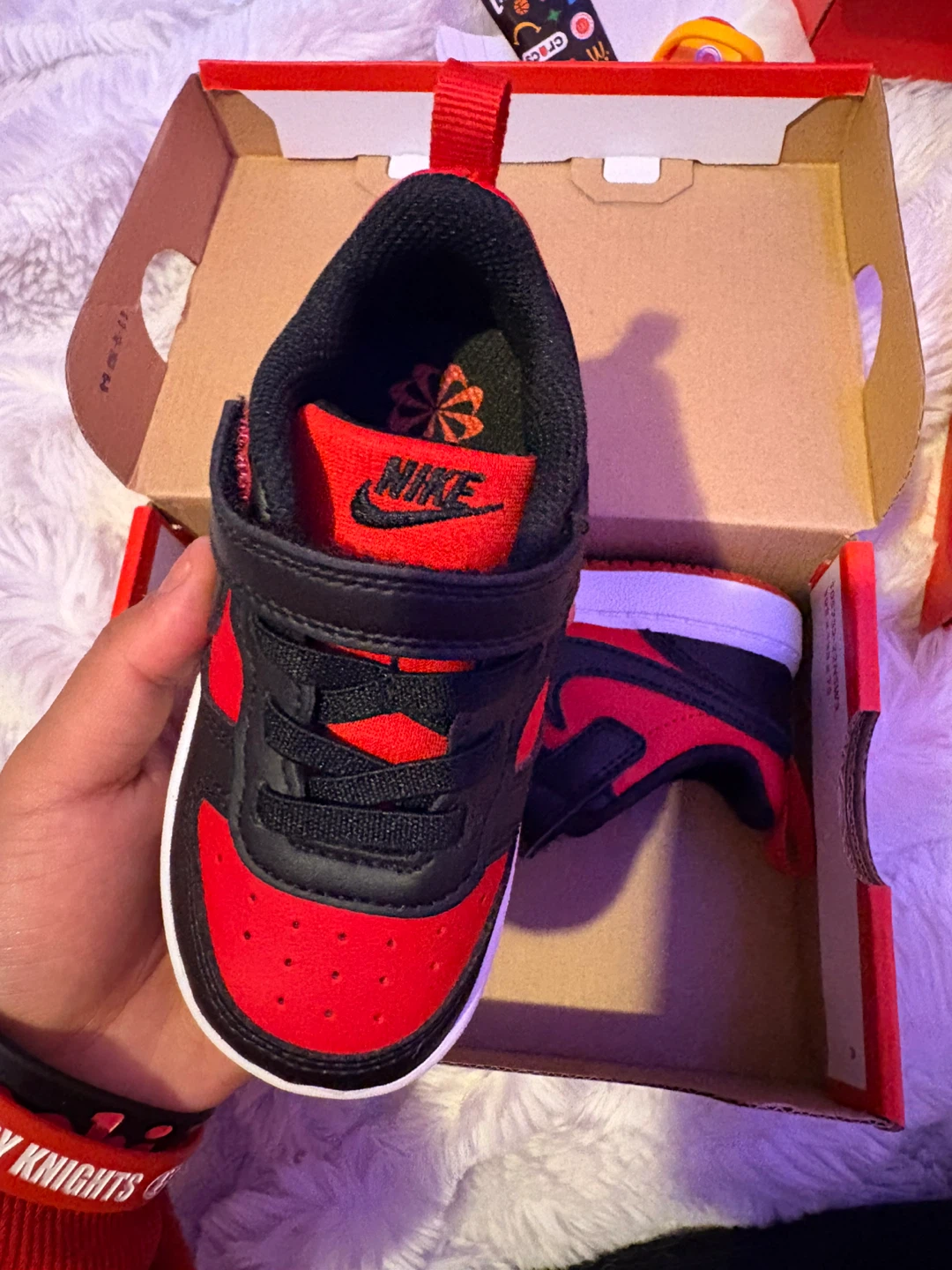 Nike Court Borough Low Recraft (TD)- Red/Black/White Size 6c - photo 3
