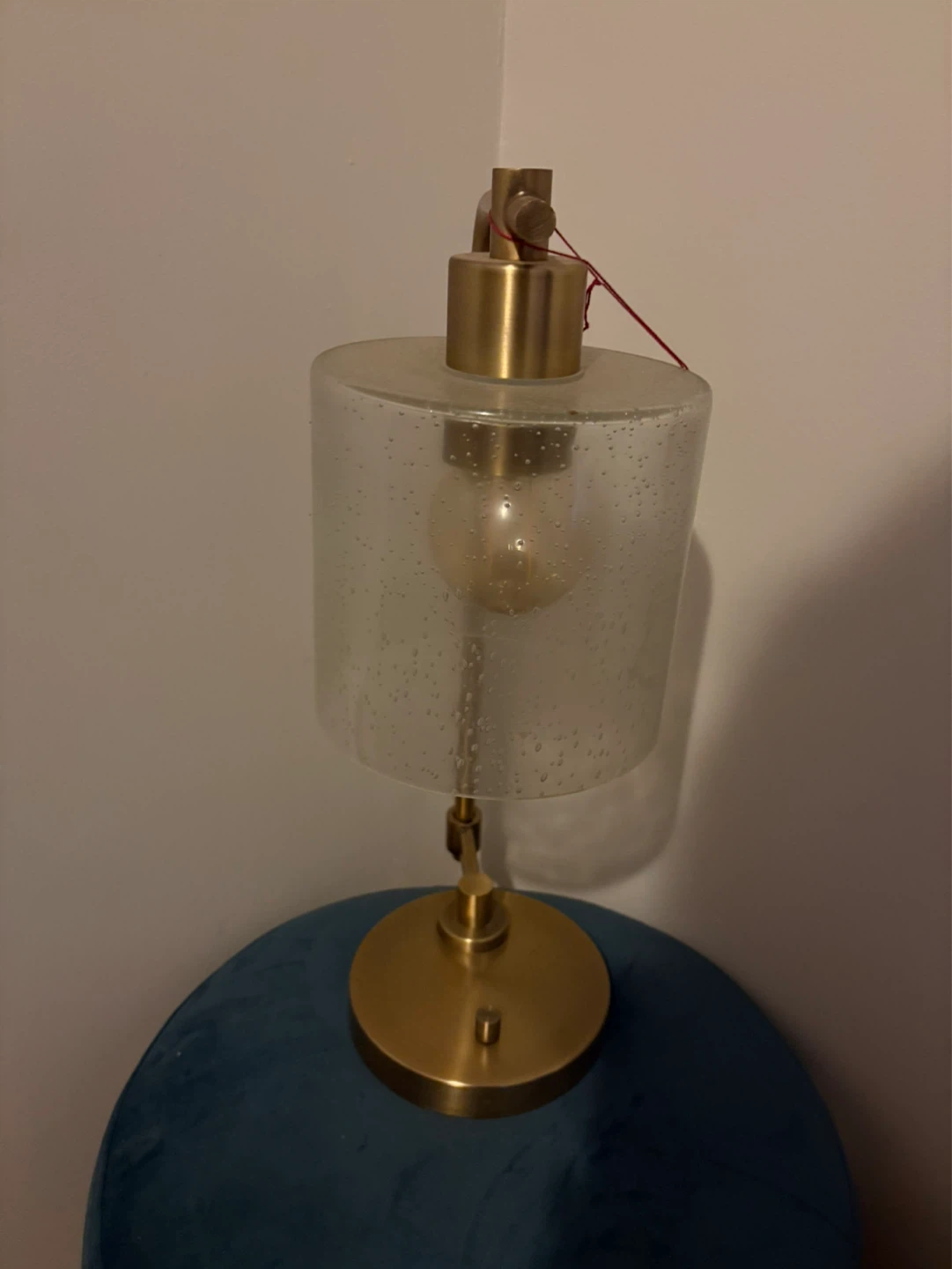 Modern Gold and Glass Desk Lamp