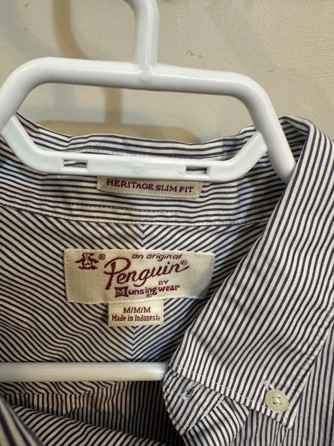 Penguin Slim Fit Striped Button-Down Shirt - Medium - photo 2