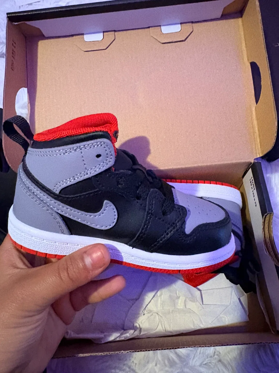 Jordan 1 Mid (TD) Toddler Shoes - photo 4