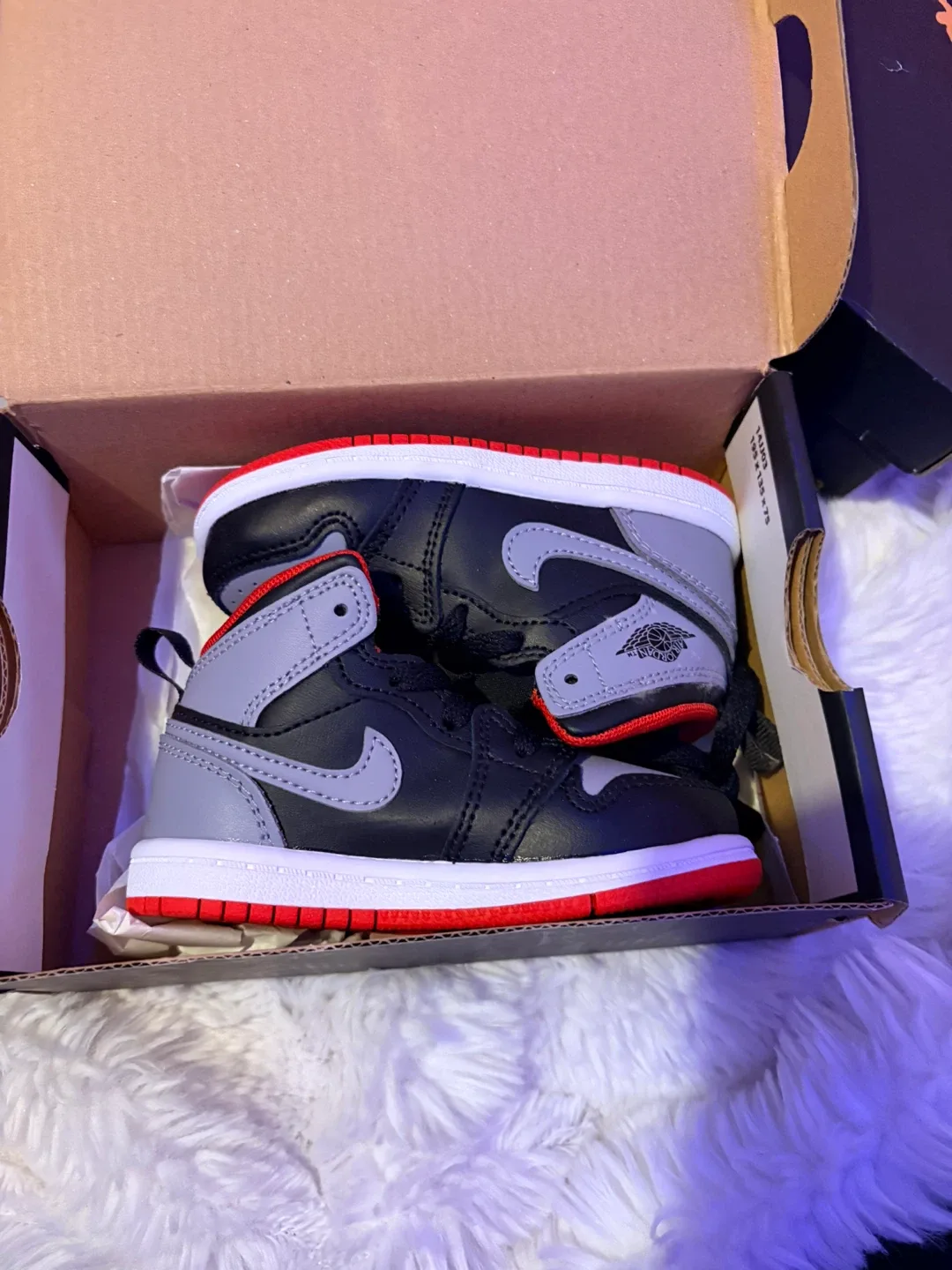 Jordan 1 Mid (TD) Toddler Shoes - photo 3