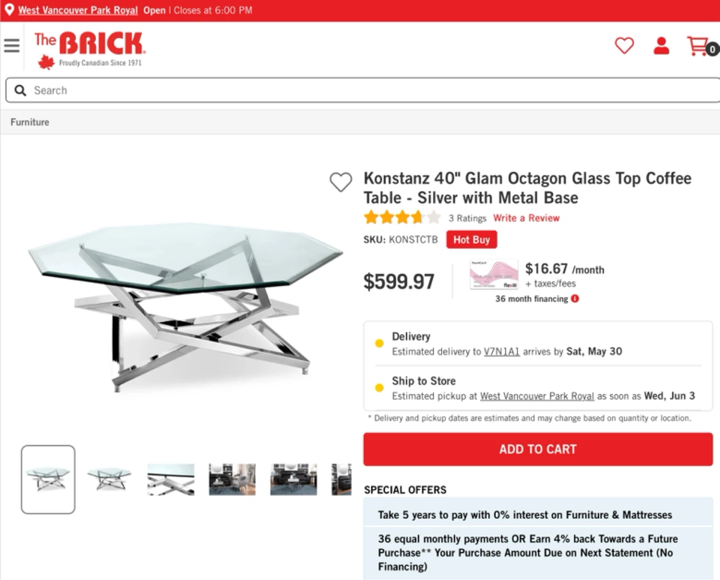 Multi-sided glass coffee table - photo 3