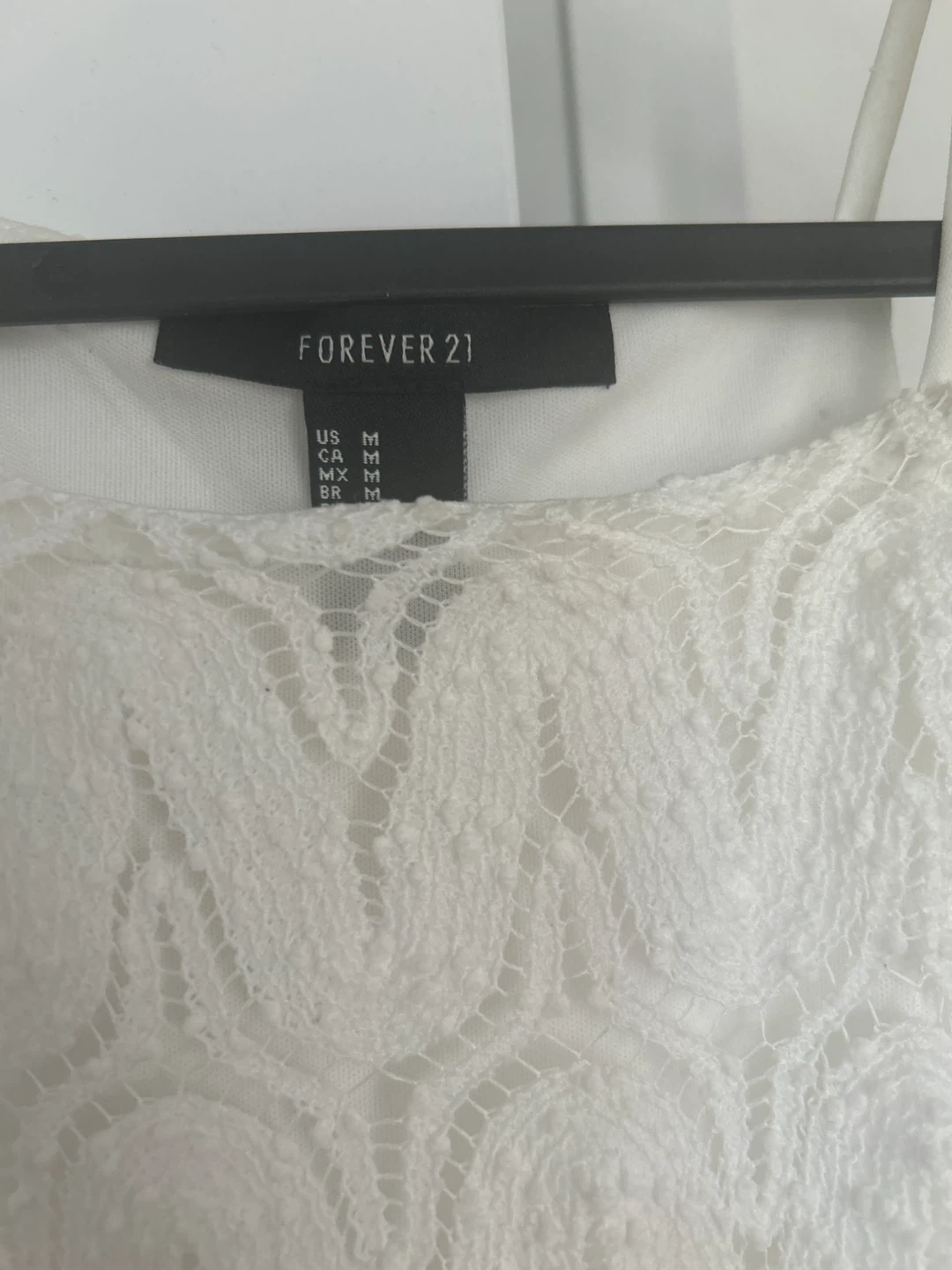 White Lace Maxi Dress - Forever 21 - Size M - photo 4