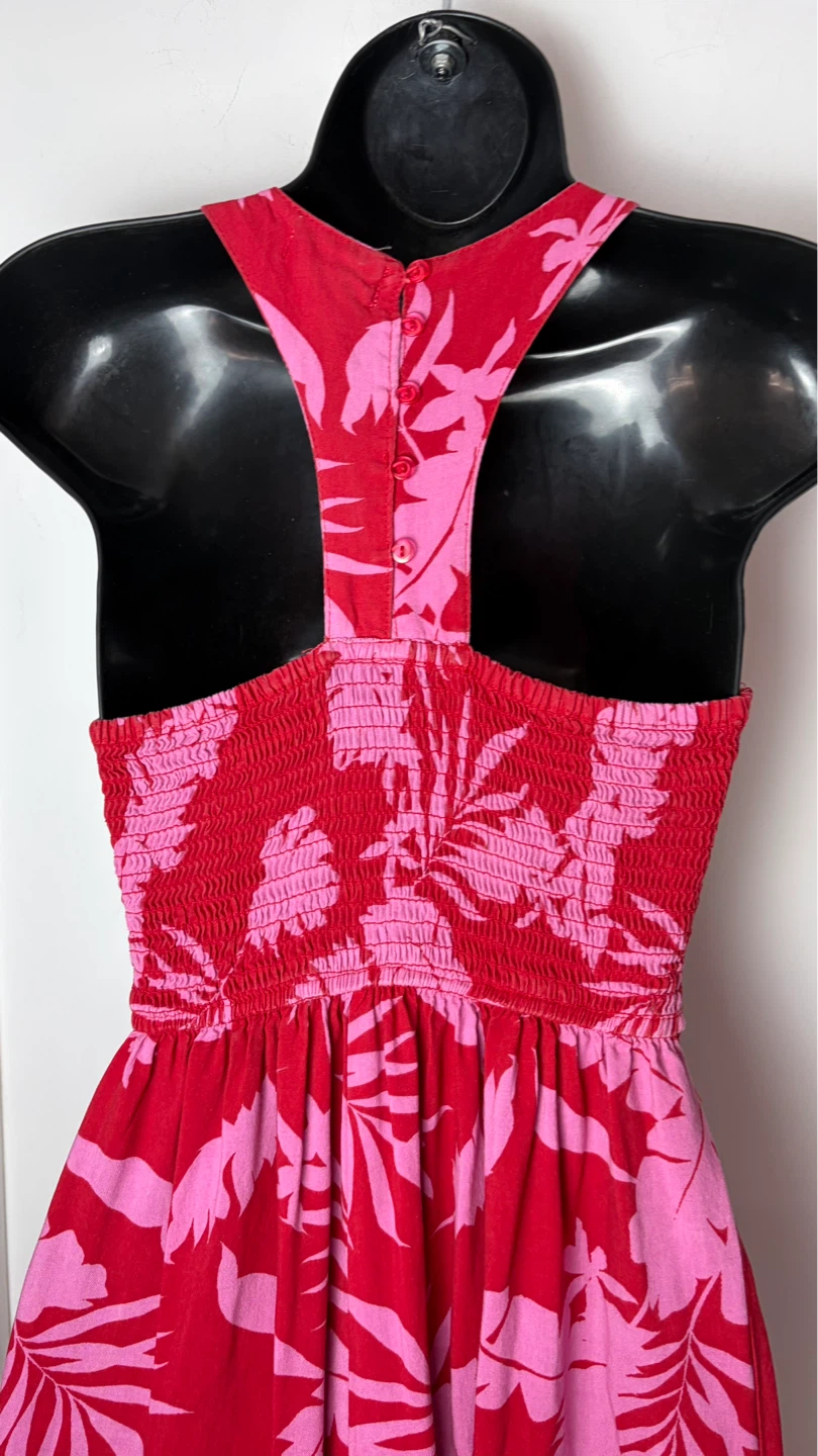 Japna Red &Pink Tropical Print Racerback Maxi Dress - photo 5