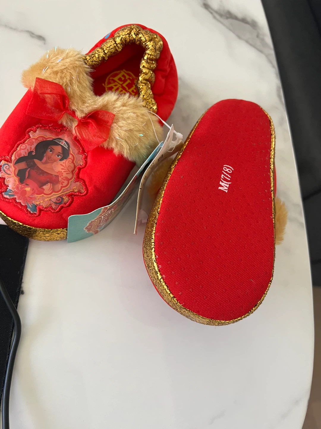 Children's Red Princess Slippers M(7/8) - photo 2