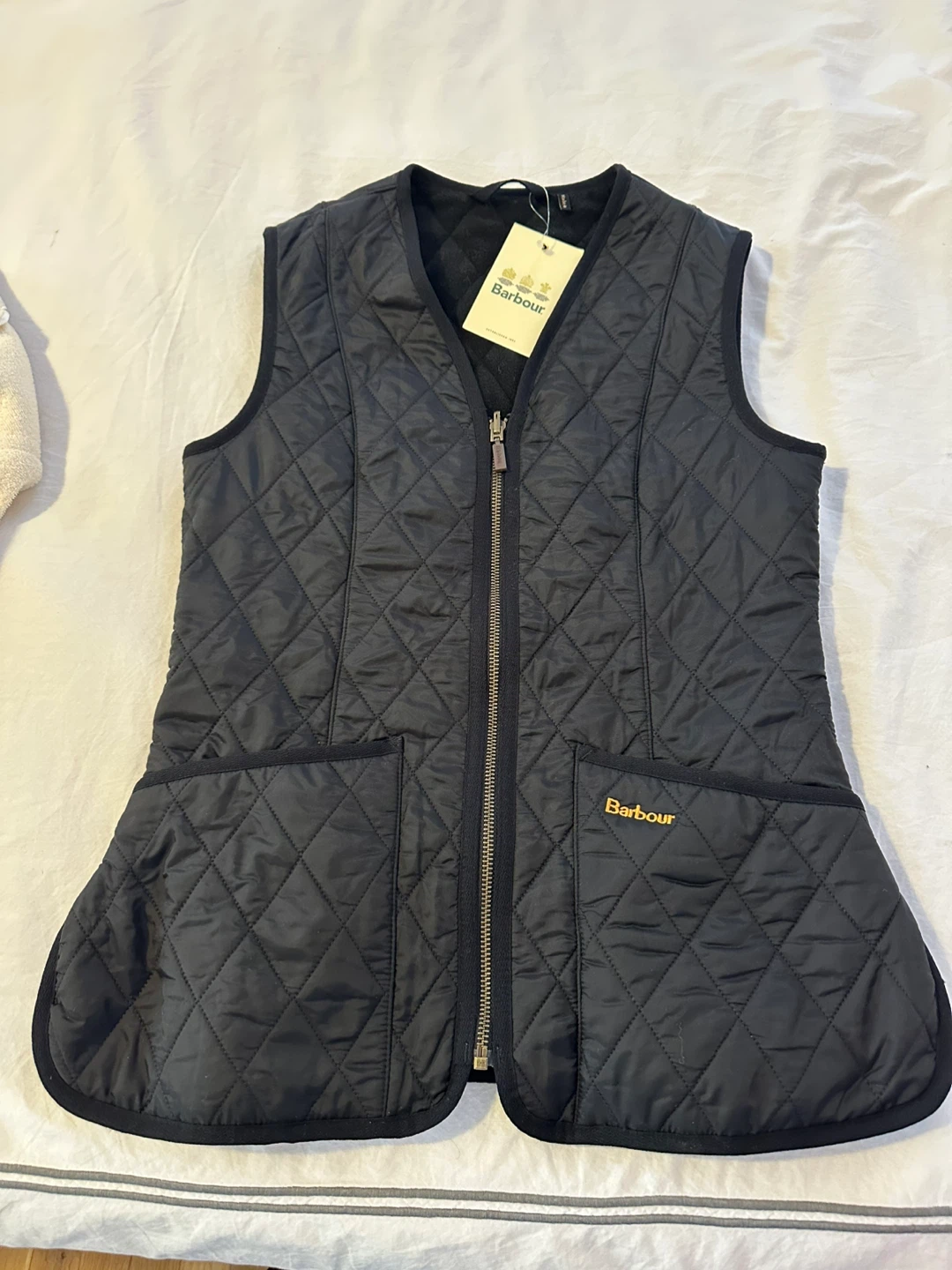 Barbour Black Quilted Vest