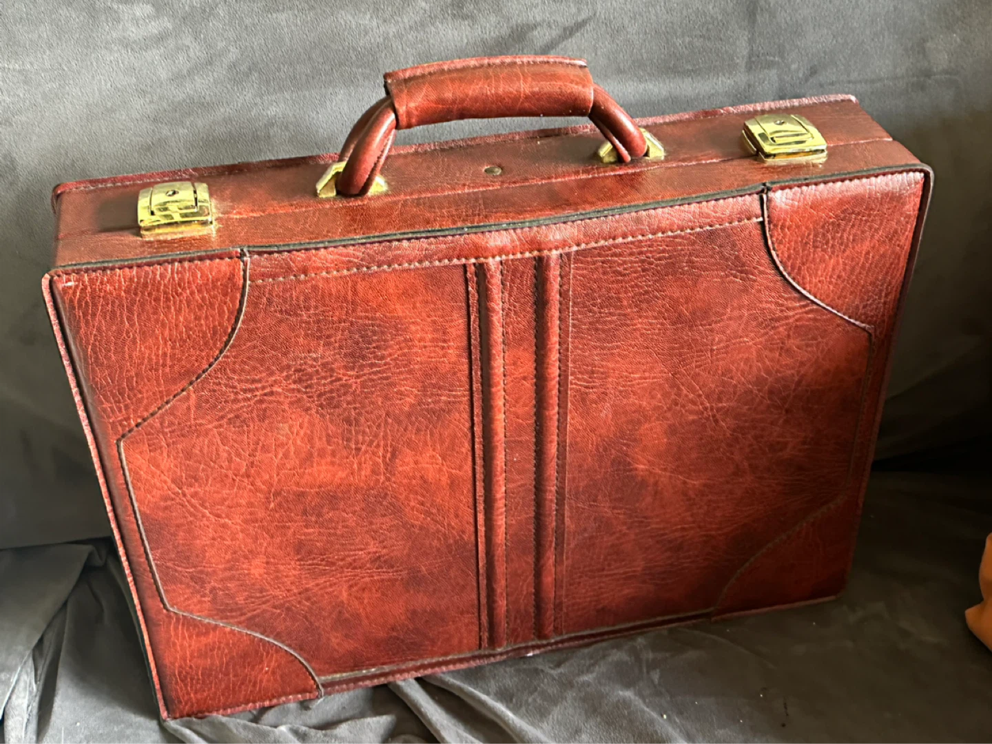 Dark brown leather briefcase
