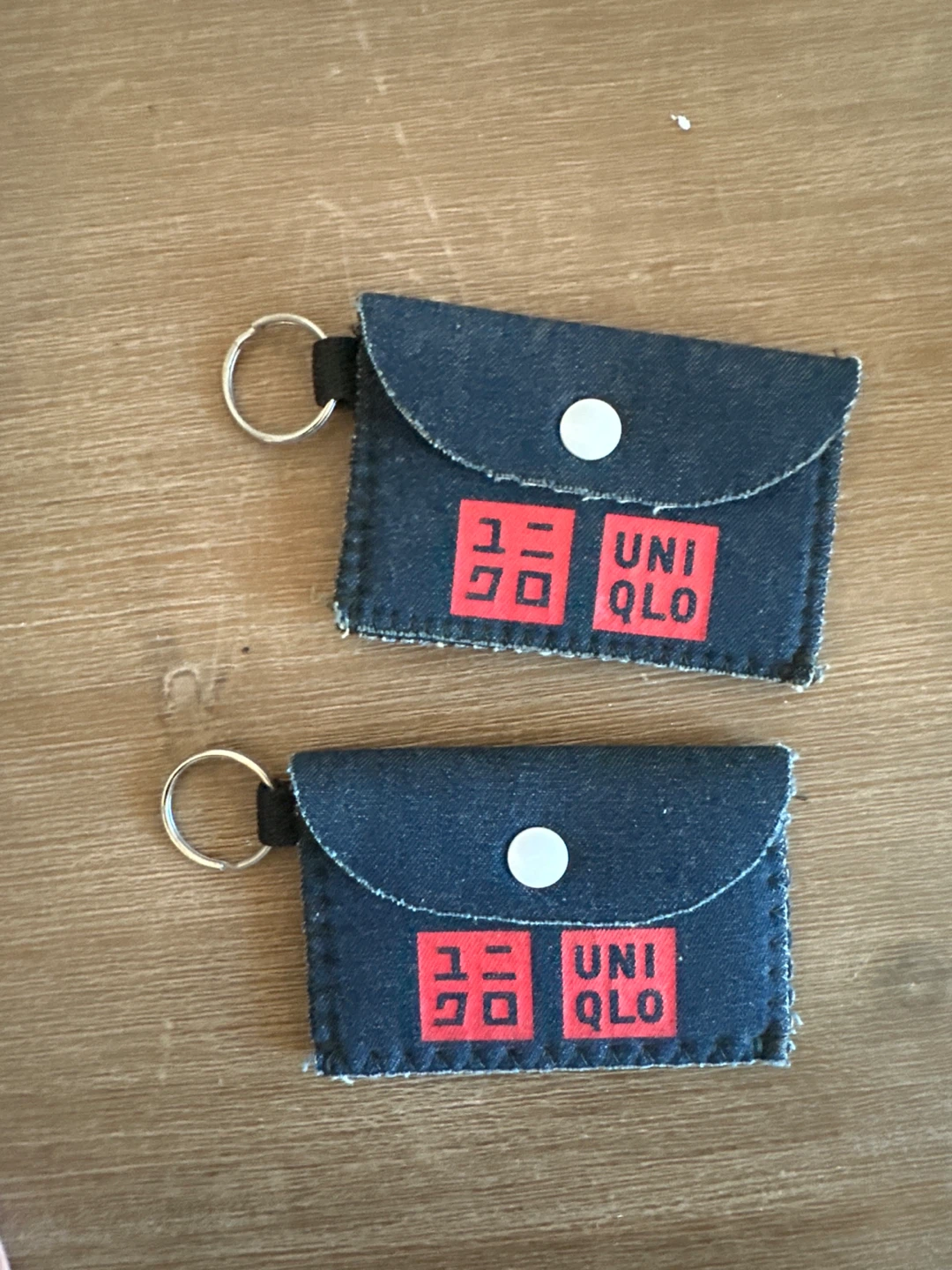 UNIQLO Small Denim Pouches with Keyrings - Set of 2