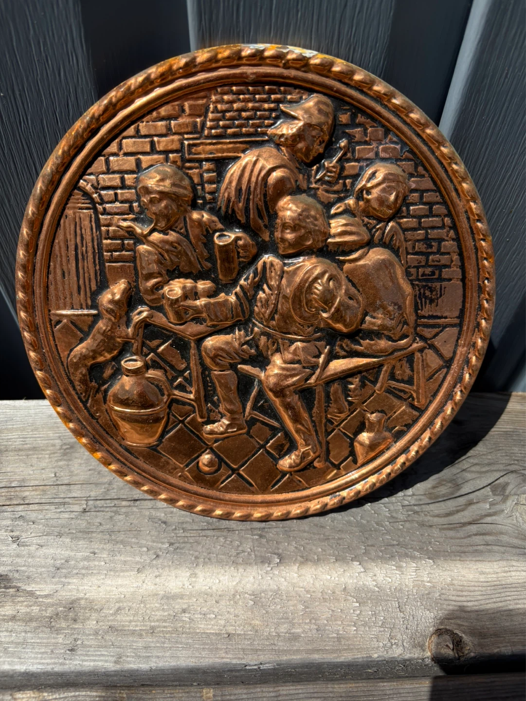 Vintage Copper Wall Hanging 8” Diameter  $5 firm 🌱