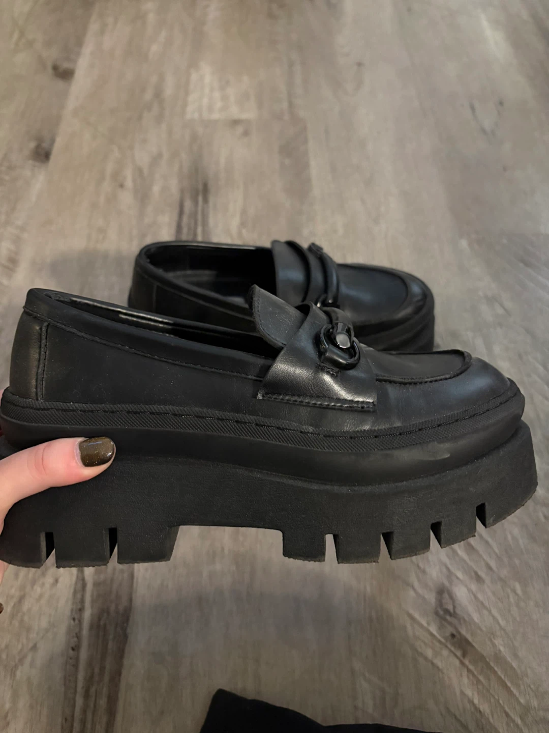 Steve Madden Black Chunky Platform Loafers - photo 4