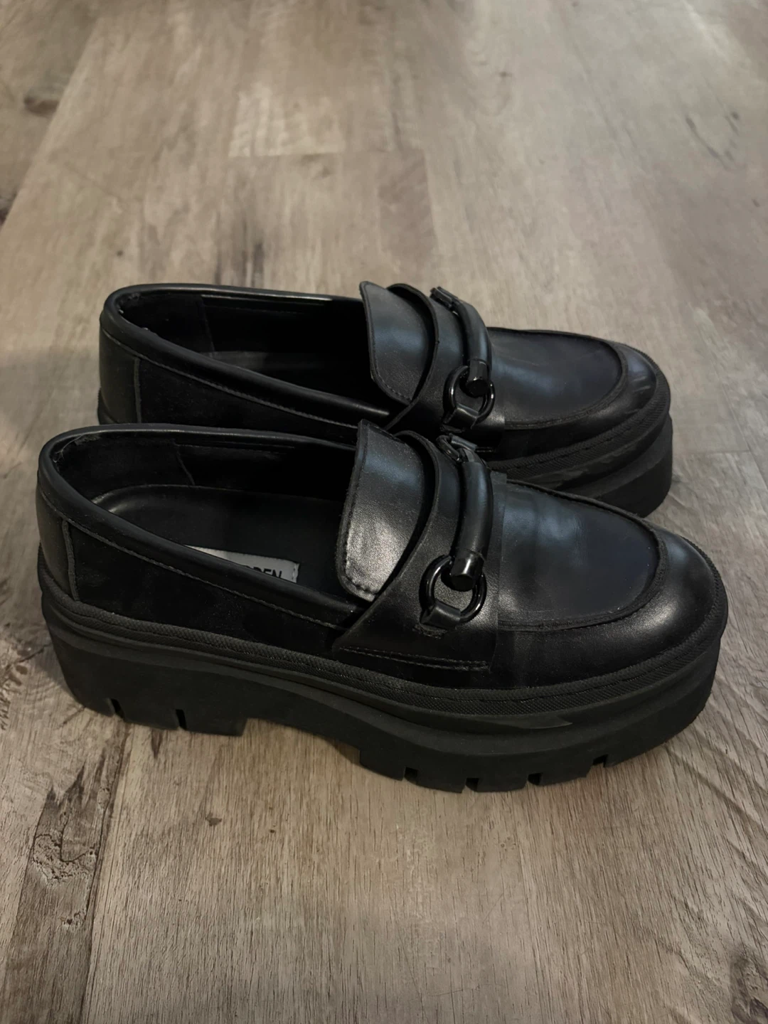 Steve Madden Black Chunky Platform Loafers - photo 3