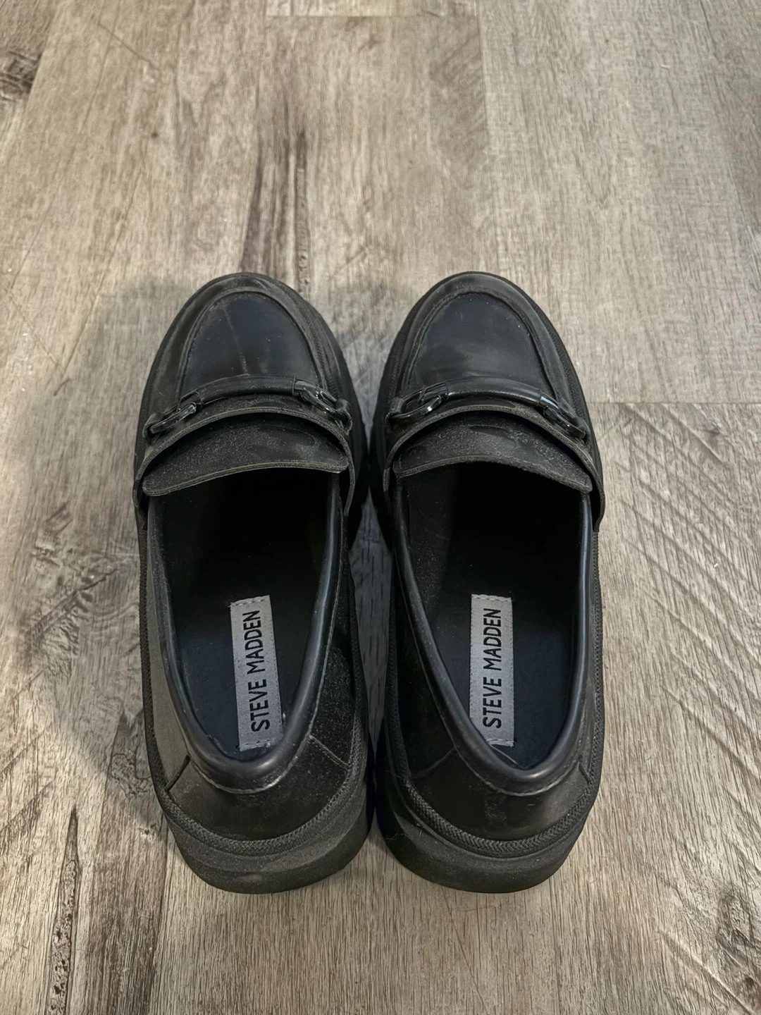 Steve Madden Black Chunky Platform Loafers - photo 2