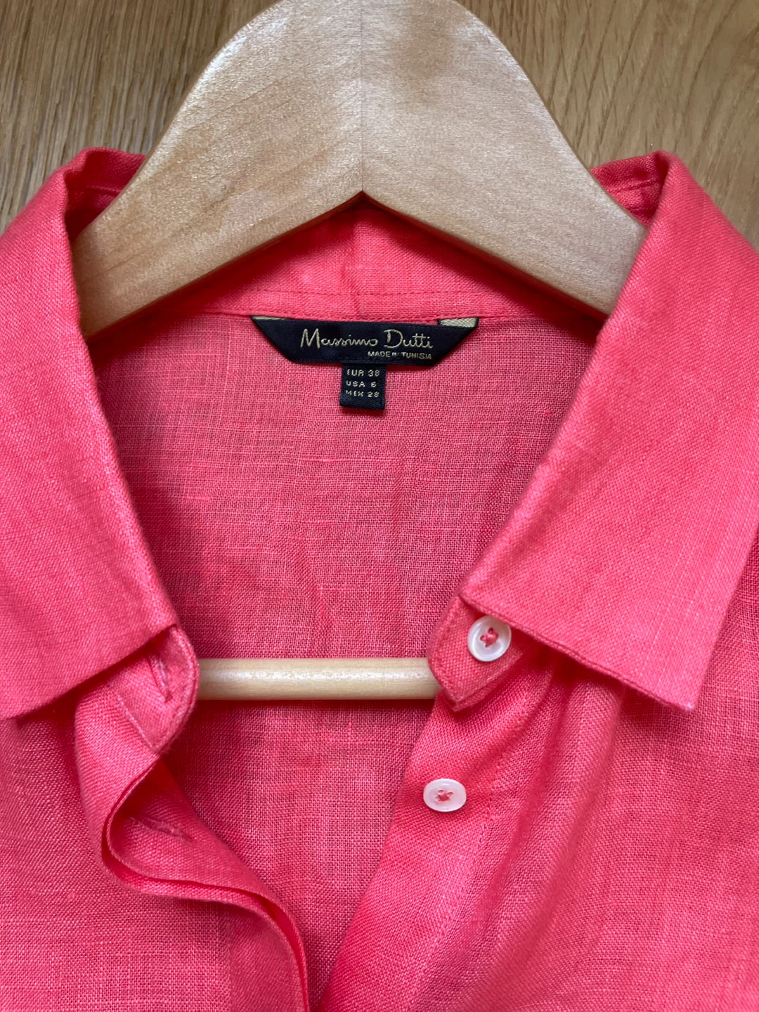 Massimo Dutti Women's Linen Shirt - Coral Pink - photo 2