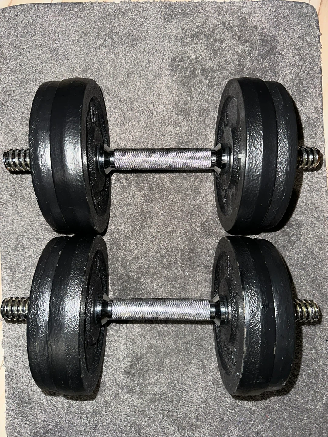 60lbs Adjustable Cast Iron Dumbbell Set - photo 4