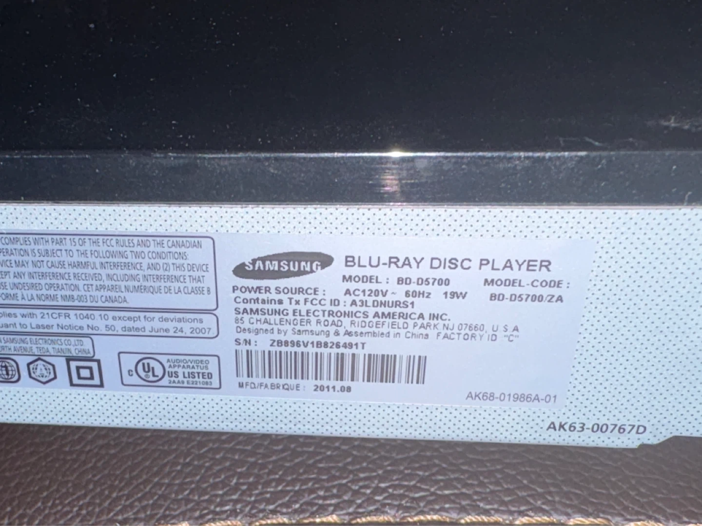 Samsung Blu-ray Player - photo 3