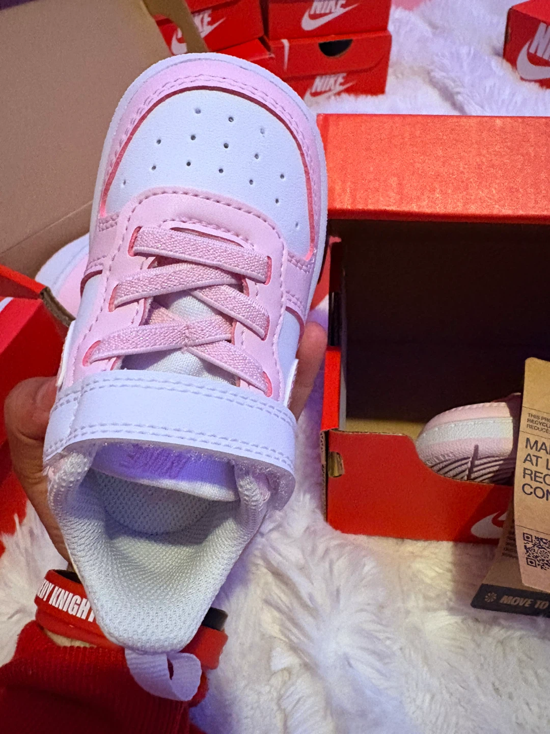Nike Court Borough Low Recraft White/Pink Foam Size 7c - photo 3