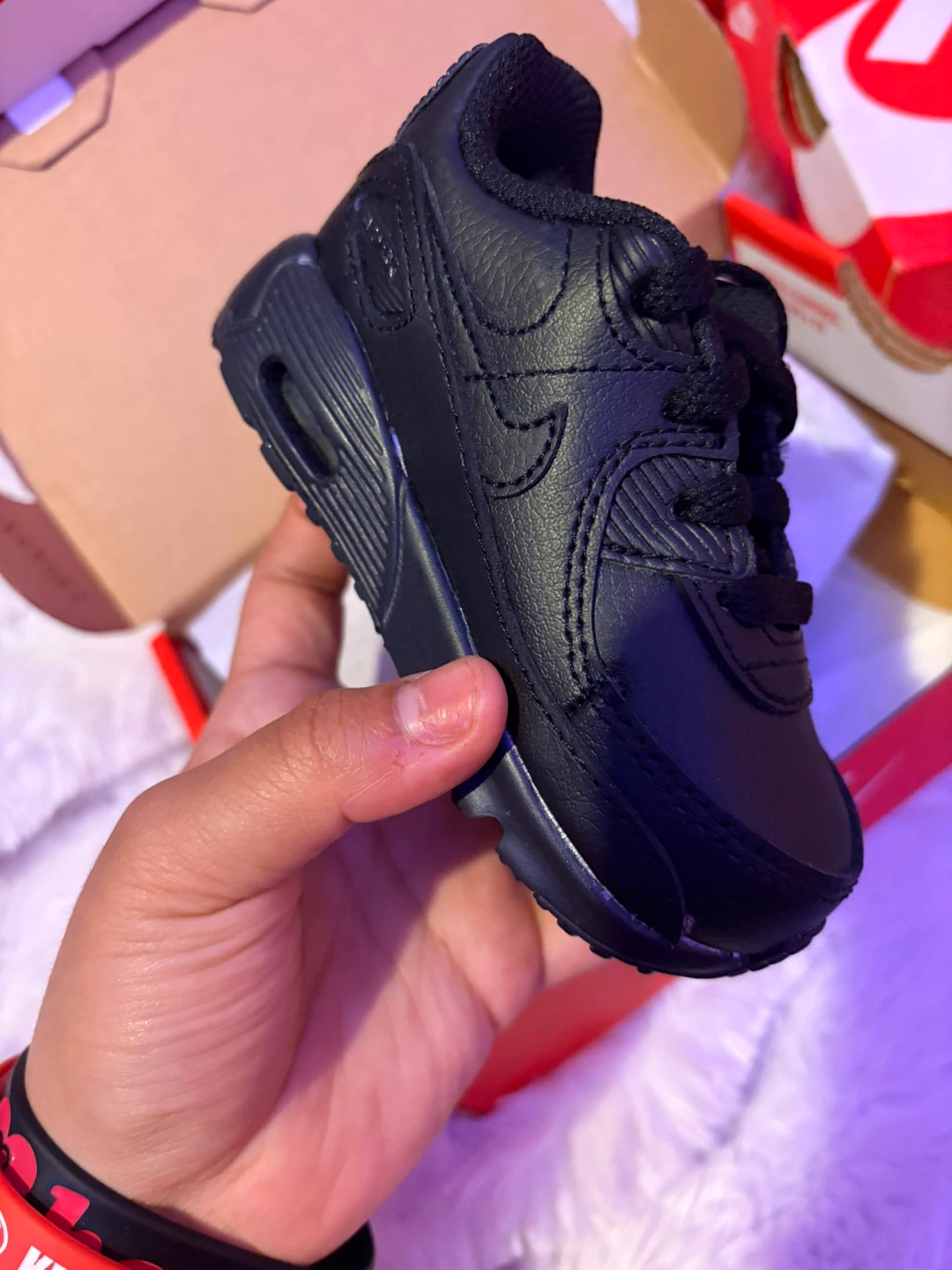 Nike Air Max 90 LTR (TD) Black Toddler Shoes Size 7c - photo 4