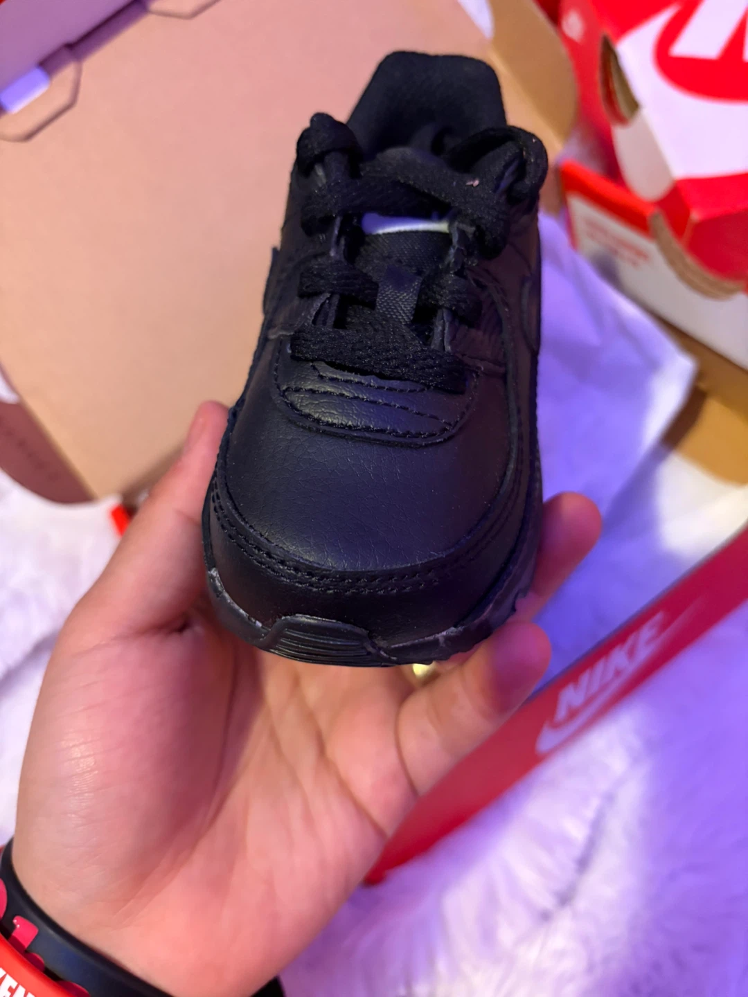 Nike Air Max 90 LTR (TD) Black Toddler Shoes Size 7c - photo 5