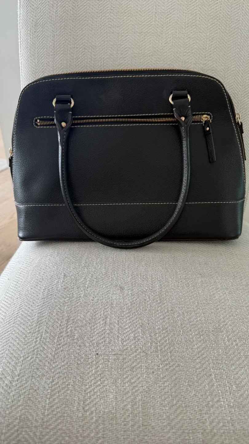 Kate Spade Black Leather Dome Satchel Handbag - photo 3
