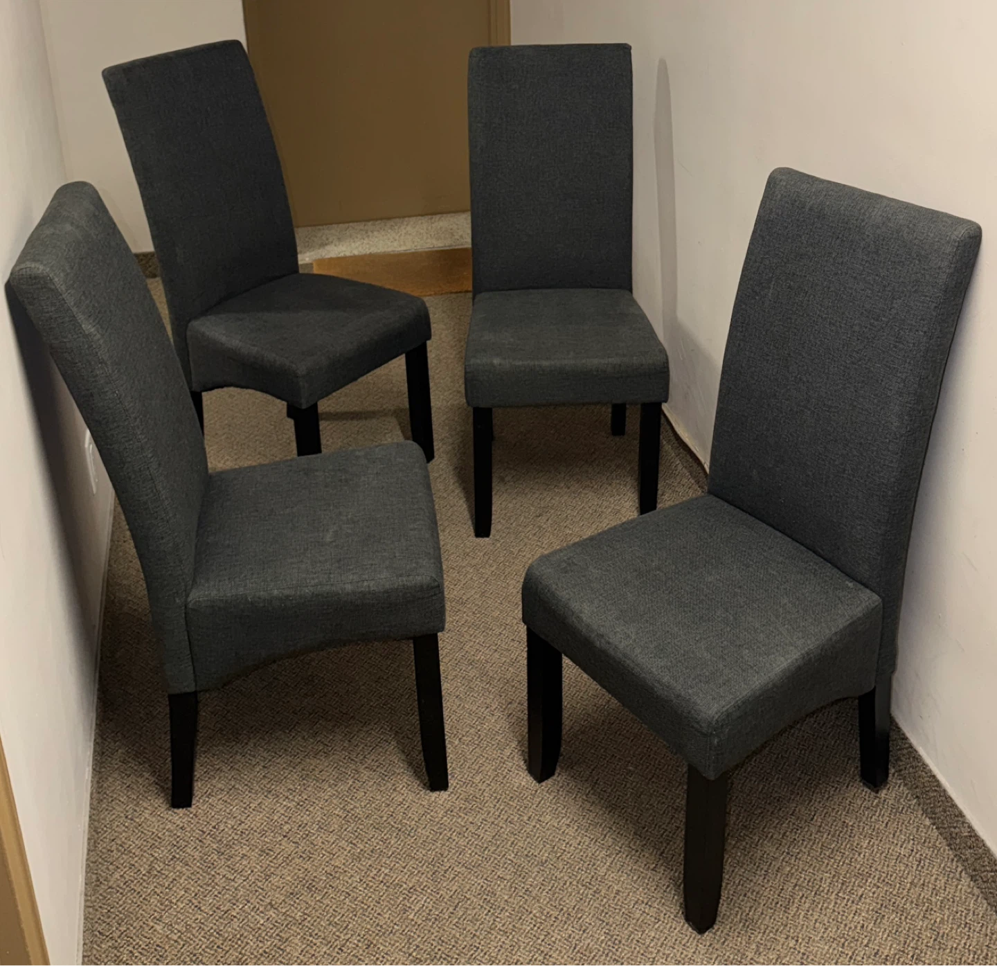 Set of 4 Modern Grey Dining Chairs - photo 2