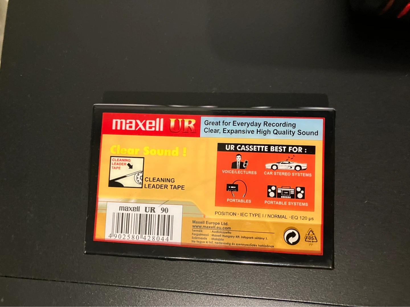 New sealed Maxell UR 90 blank cassette tape. - photo 2