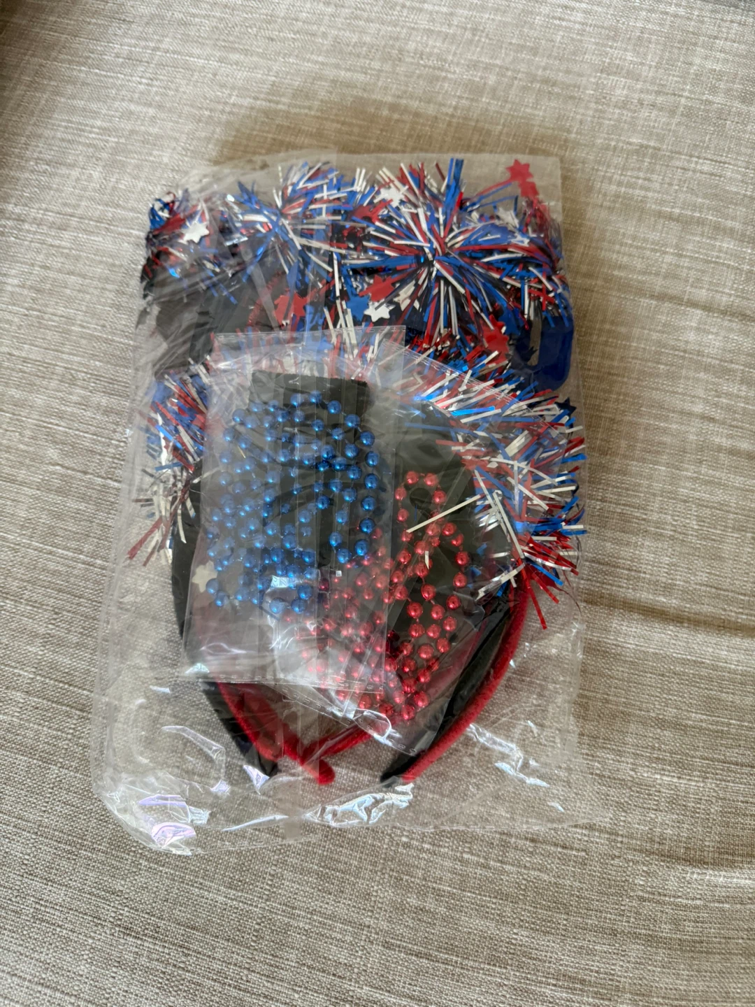 4th of July Headbands and Bead Necklaces Set