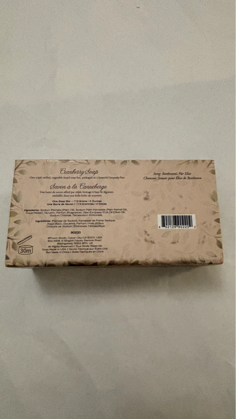 🌱NEW l Fruit & Floral Music Box w Cranberry Soap - photo 4