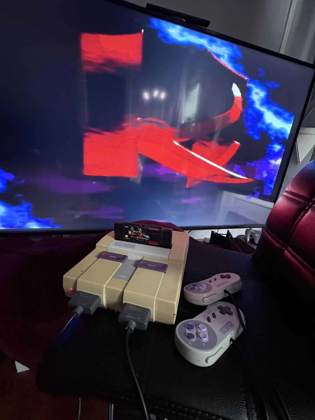 Super Nintendo with 2 Controllers & Killer Instinct Game