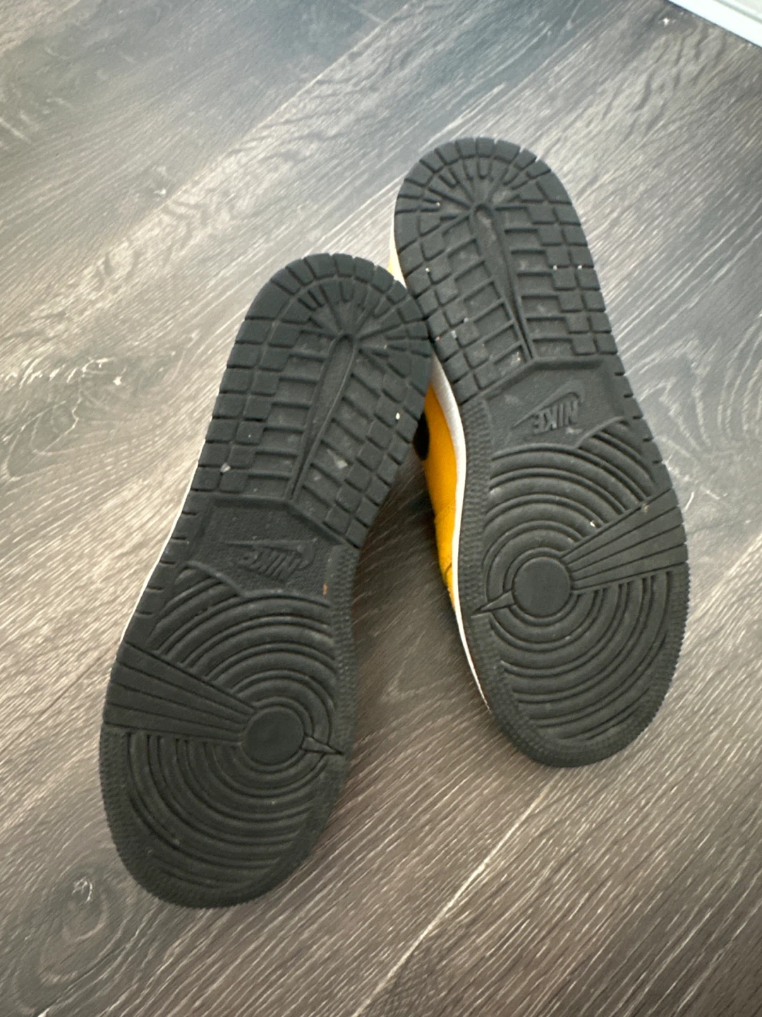 Jordan 1 Low Yellow Black Sneakers - photo 3