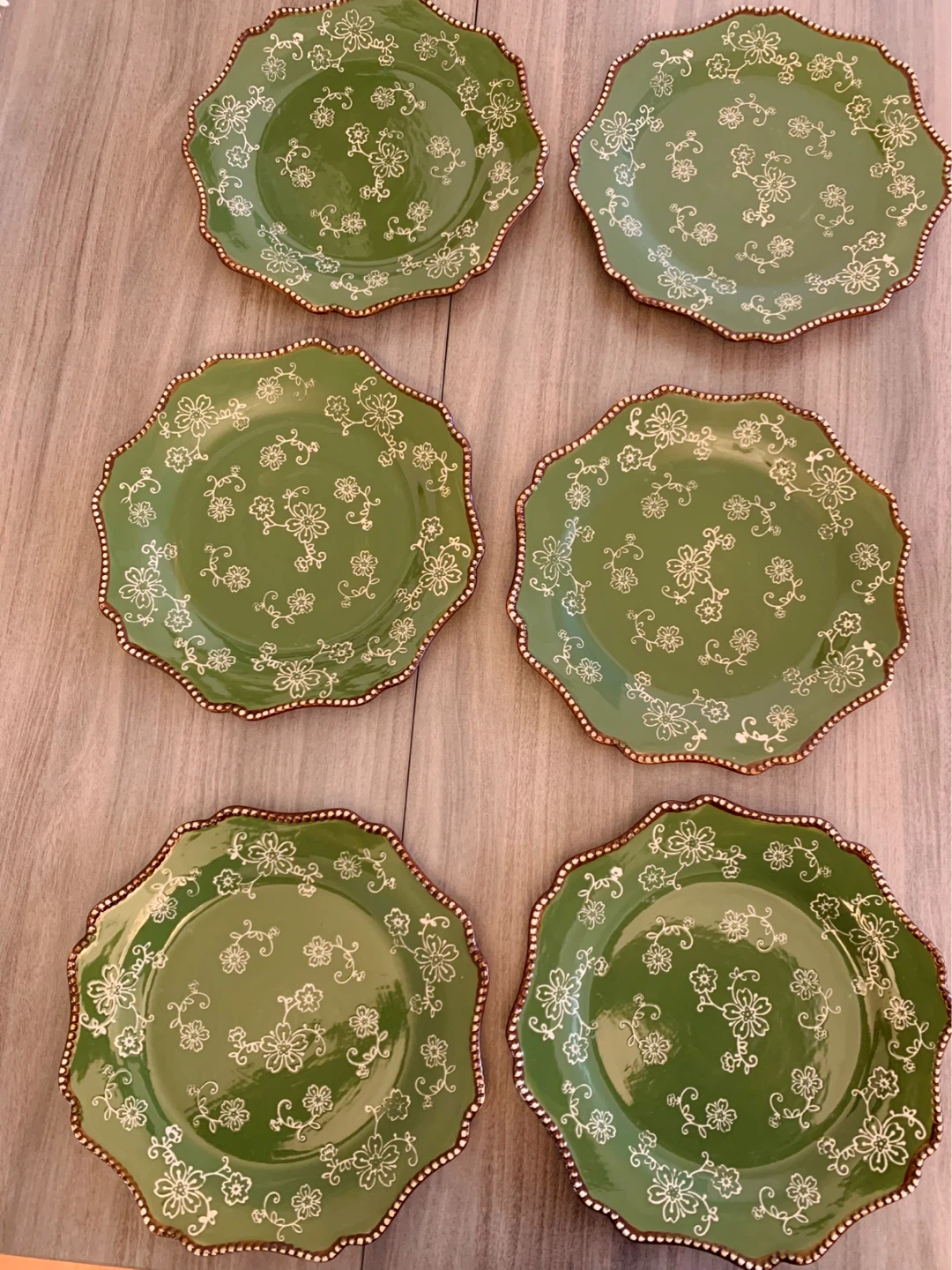 Premium Set of 6 Elegant Dinner Plates