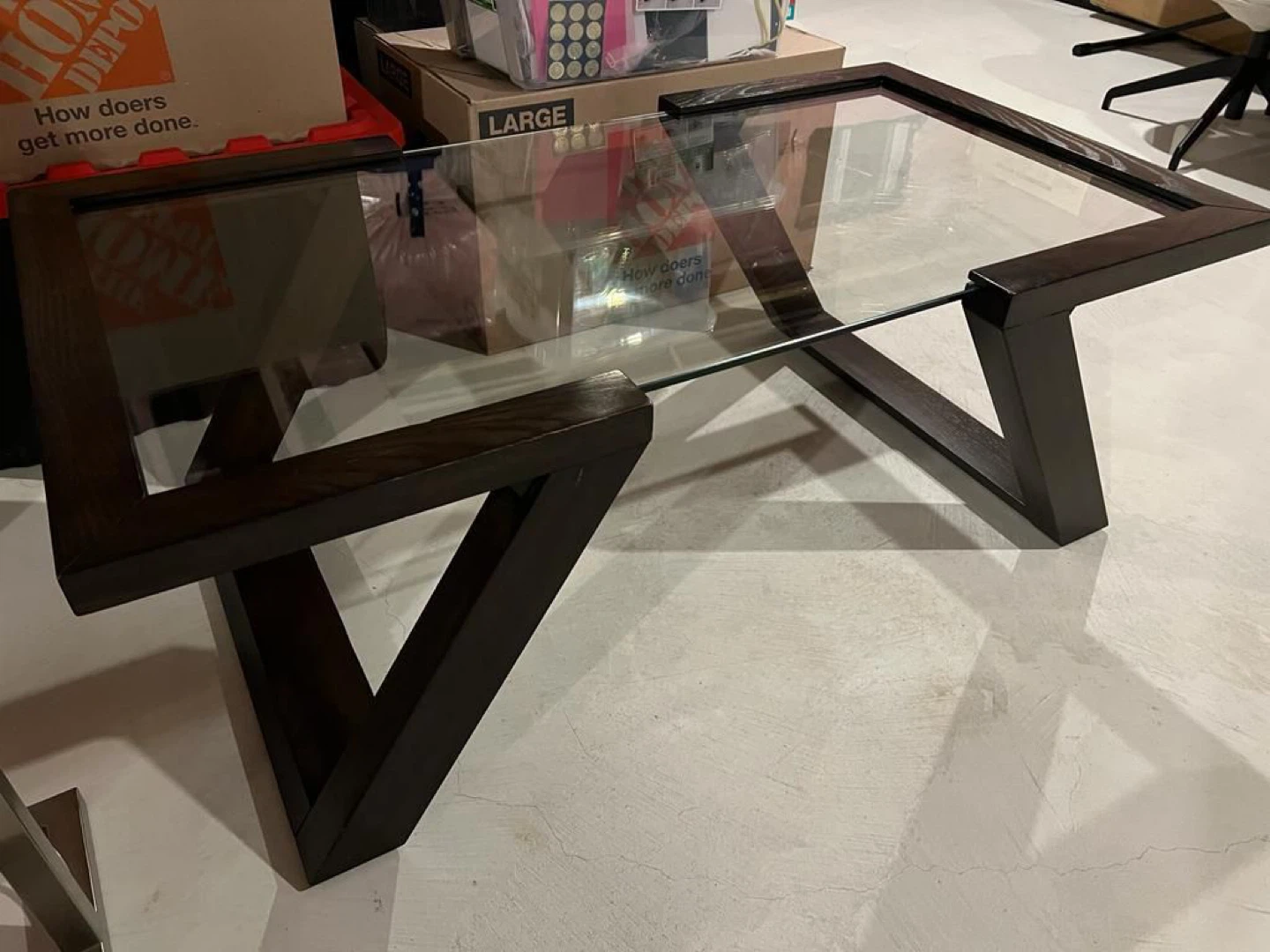Modern Coffee Table with Glass Top