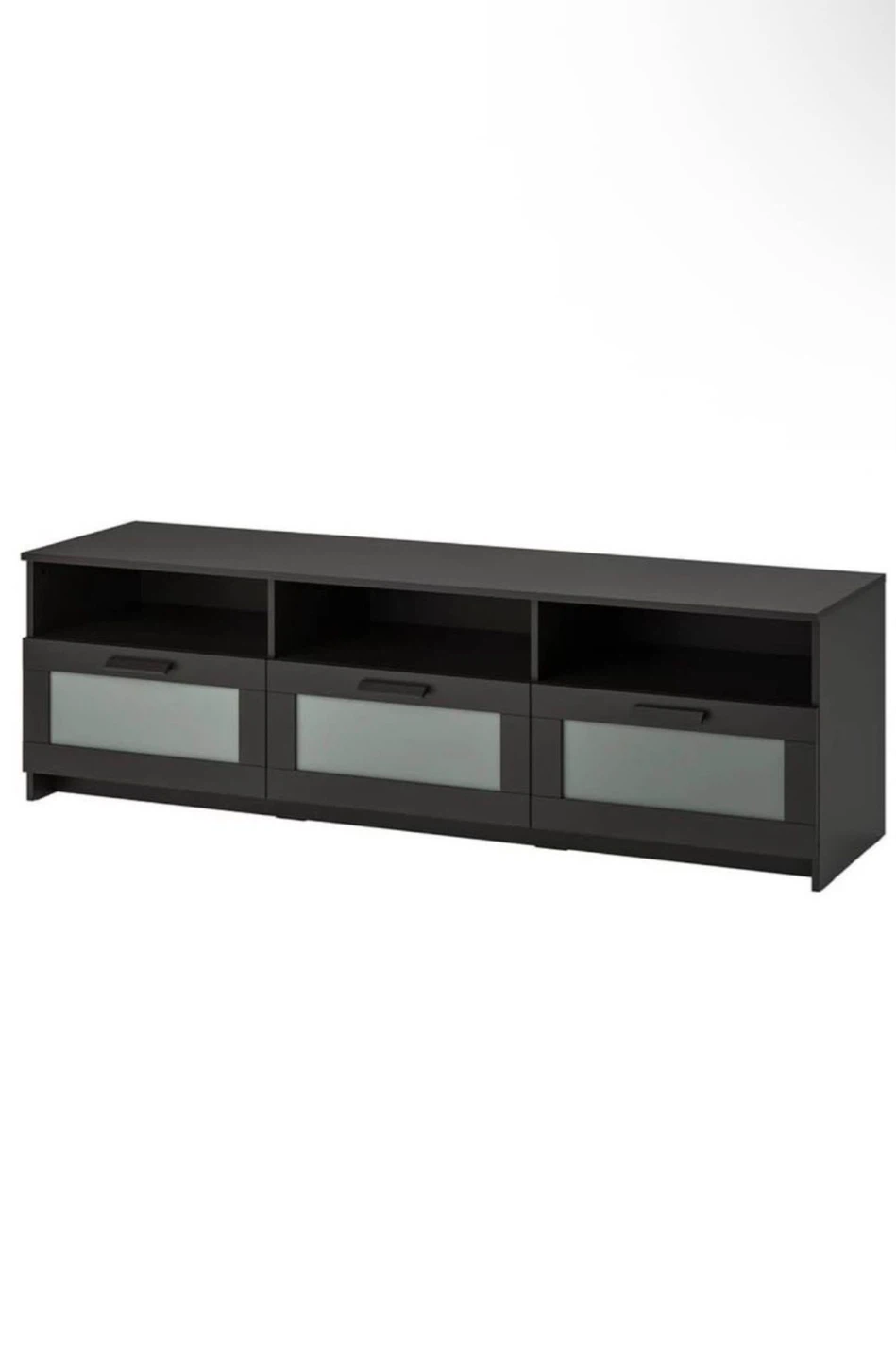Black TV Stand with Storage Drawers
